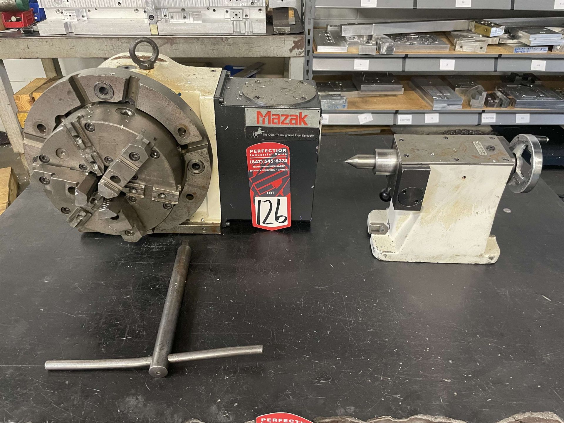 MAZAK 4th Axis Indexing Head w/ 8" 6-Jaw Chuck and Kitagawa Tail Stock (Located at 4200 West Harry