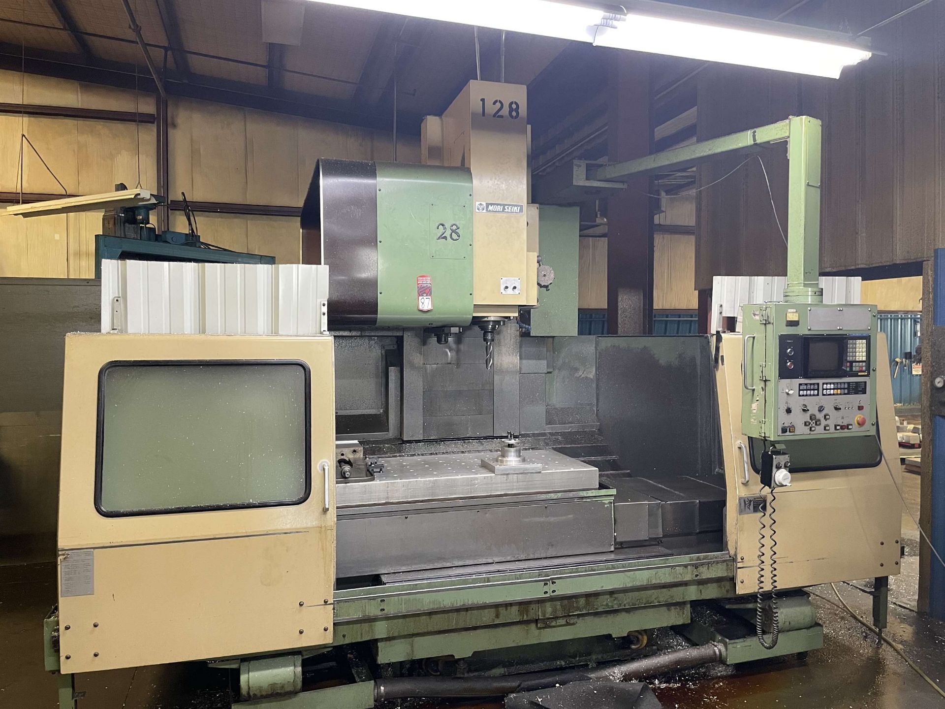 MORI SEIKI MV-65 Vertical Machining Center, s/n 391, w/ FANUC Control, 25” x 67” Table, 50 Taper, 30