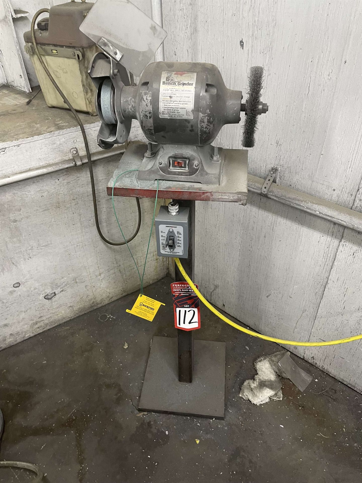 Unknown Make 6" Pedestal Grinder (Located at 2520 South Sheridan Ave, Wichita, KS 67217)