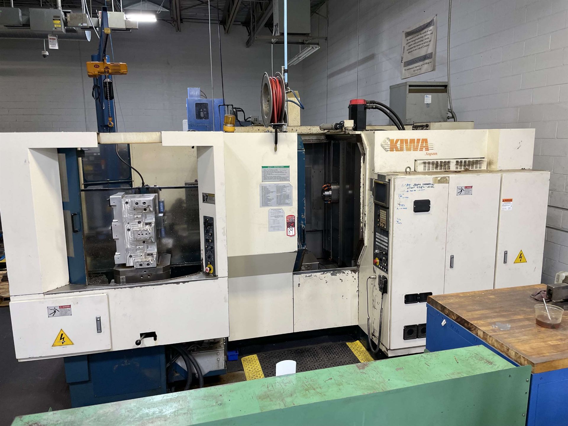 KIWA KNH-400 Horizontal Machining Center, s/n PB6129R, w/ FANUC 18i-M Control, (6) 15.75” Square