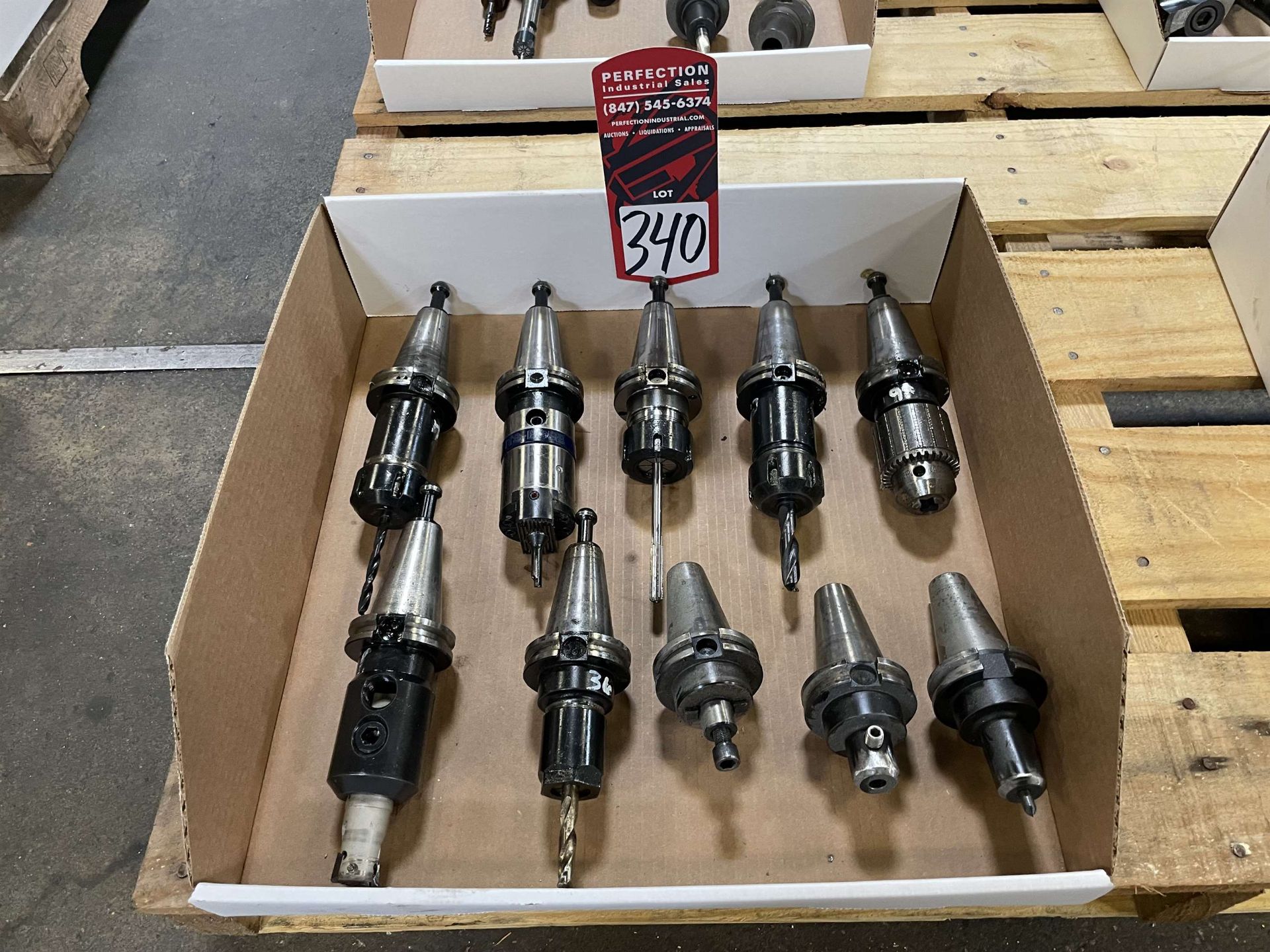 Lot of (10) CAT 40 Tool Holders (Located at 4200 West Harry St., Wichita, KS 67209)