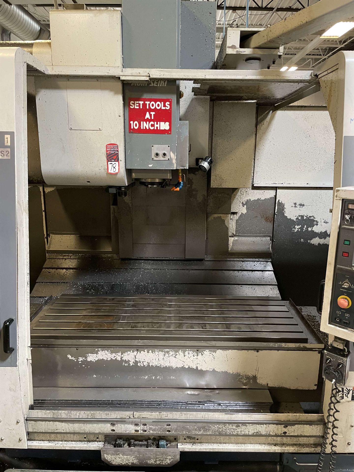 MORI SEIKI MV-65B/50 Vertical Machining Center, s/n 1203, w/ MSC-516 Control, 25.6” x 66.9” Table, - Image 5 of 8