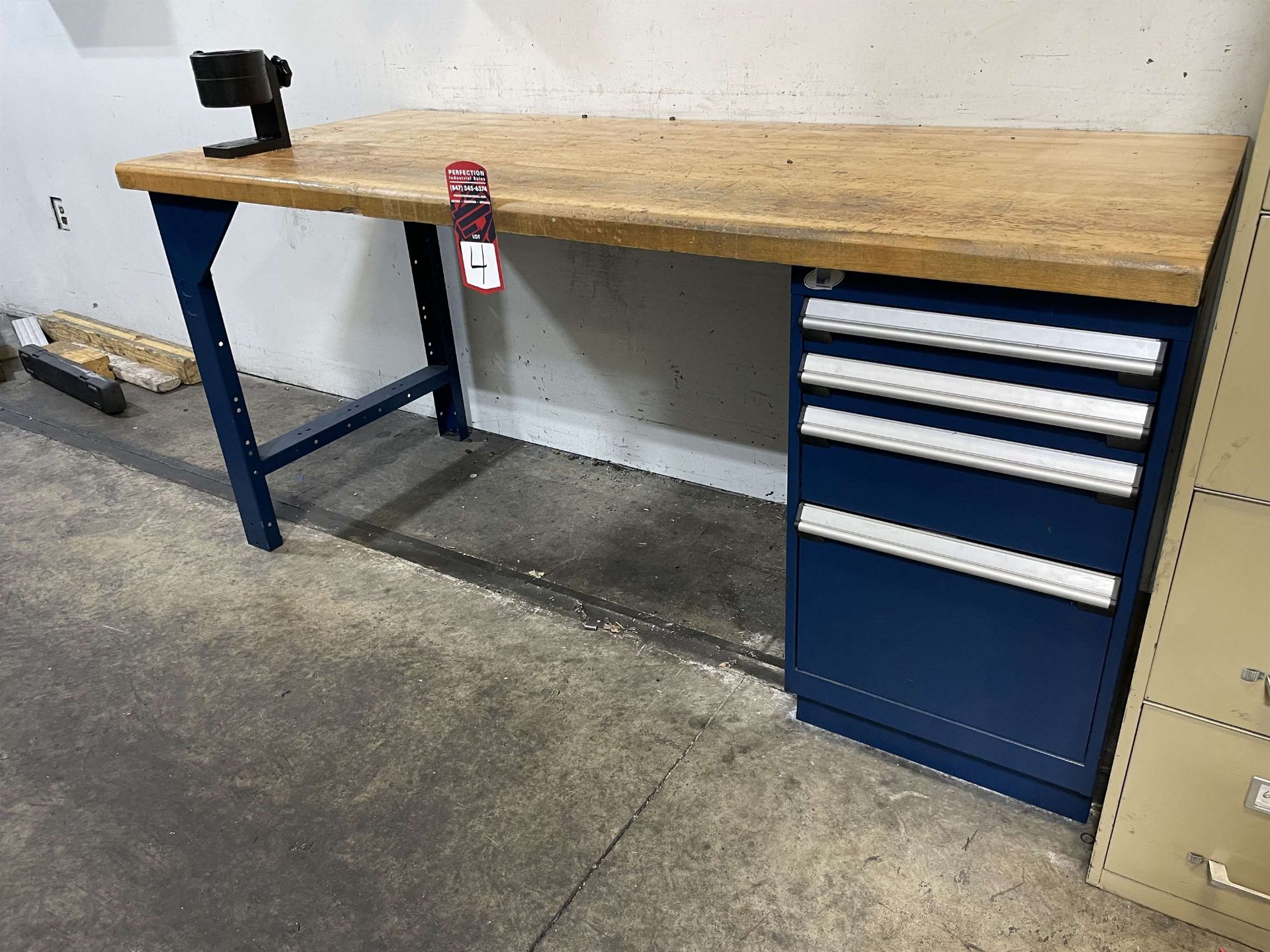 Rousseau 30" x 72" Work Bench w/ HSK100 Tool Tightening Fixture (Located at 4200 West Harry St.,