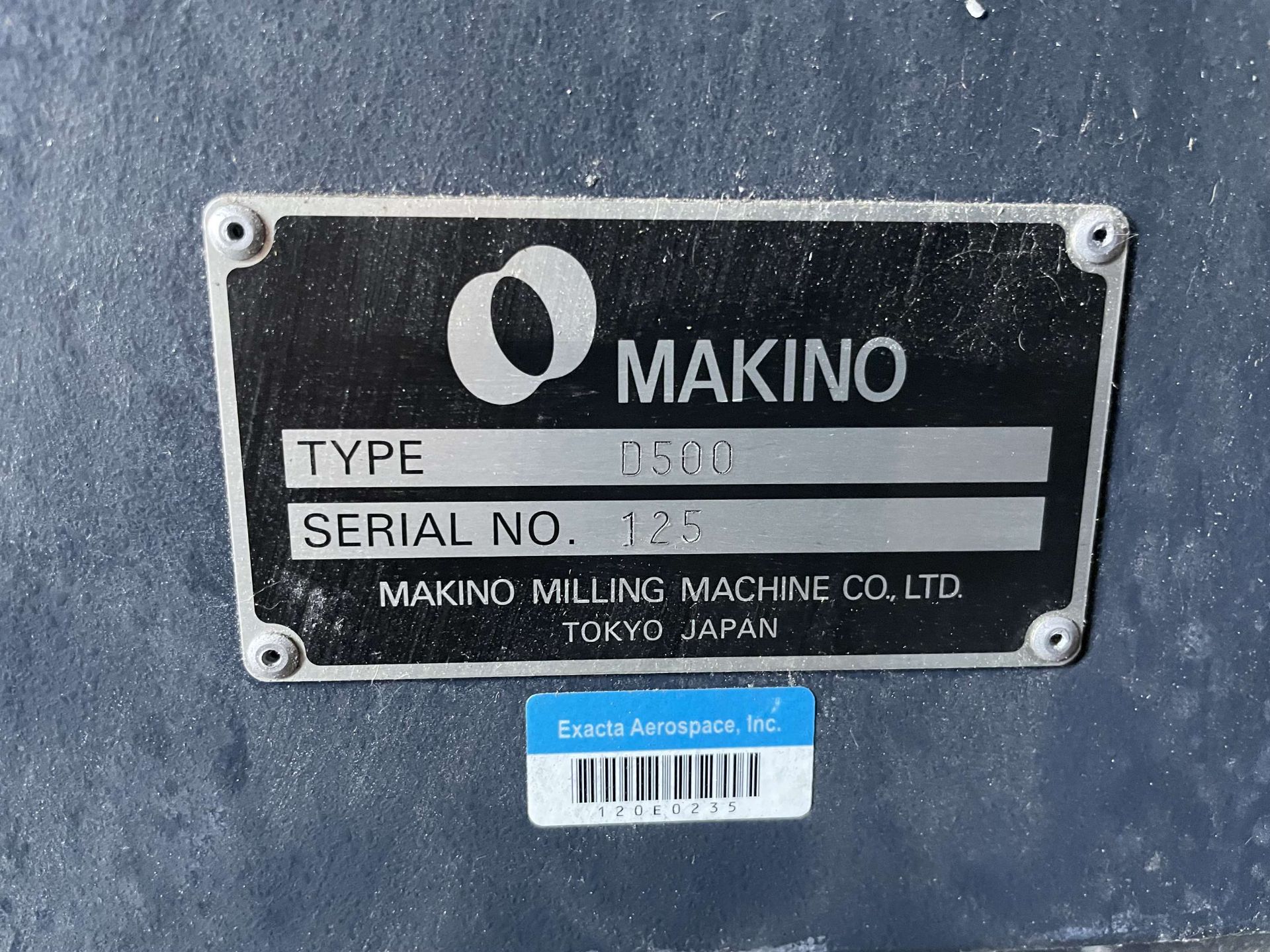 2012 MAKINO D500 5-Axis Vertical Machining Center, s/n 125, w/ PROFESSIONAL 5 Control, (2) 15.75” - Image 10 of 10