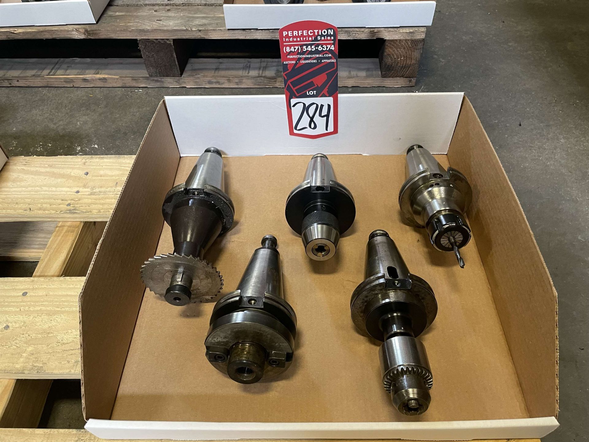 Lot of (5) CAT 50 Tool Holders (Located at 4200 West Harry St., Wichita, KS 67209)