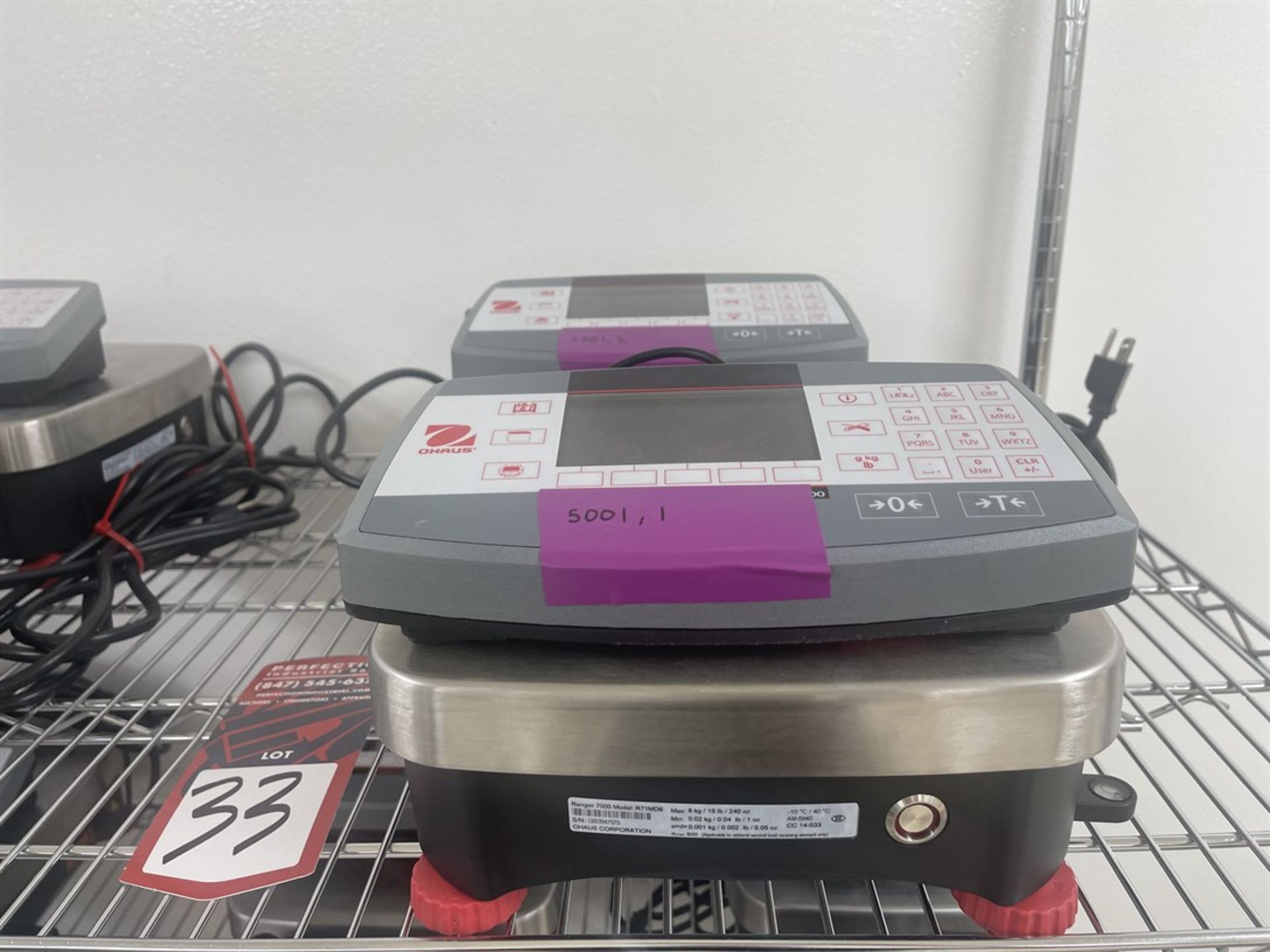 Lot of (2) OHAUS Ranger 7000 Digital Scales - Image 2 of 2