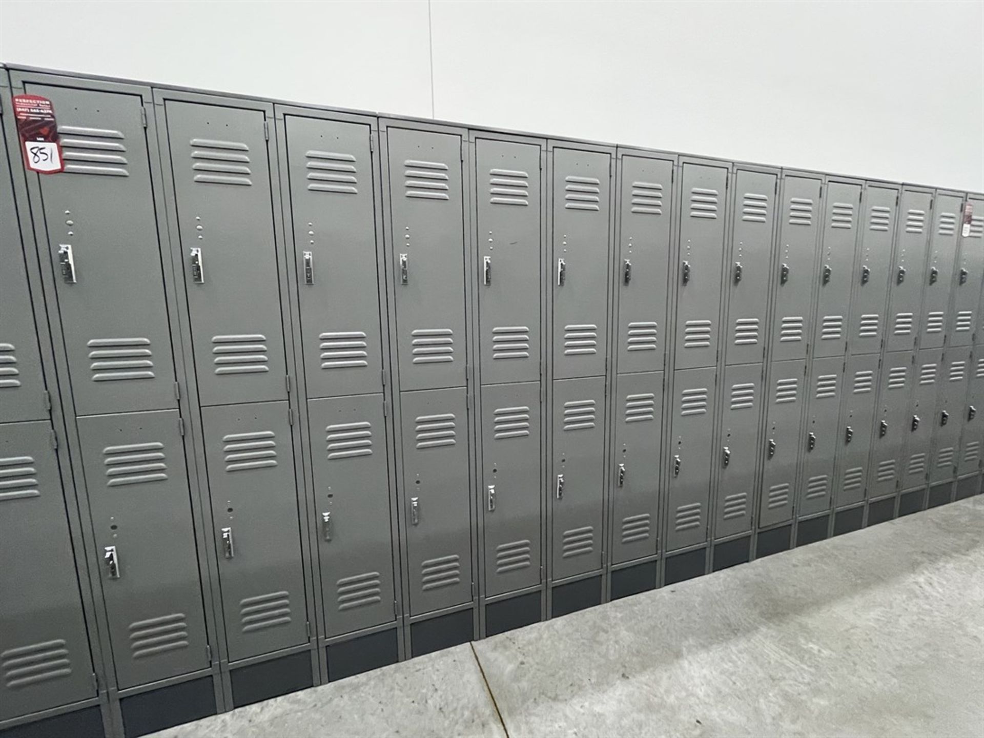 Lot of (5) Banks of ULINE Double Tier Lockers