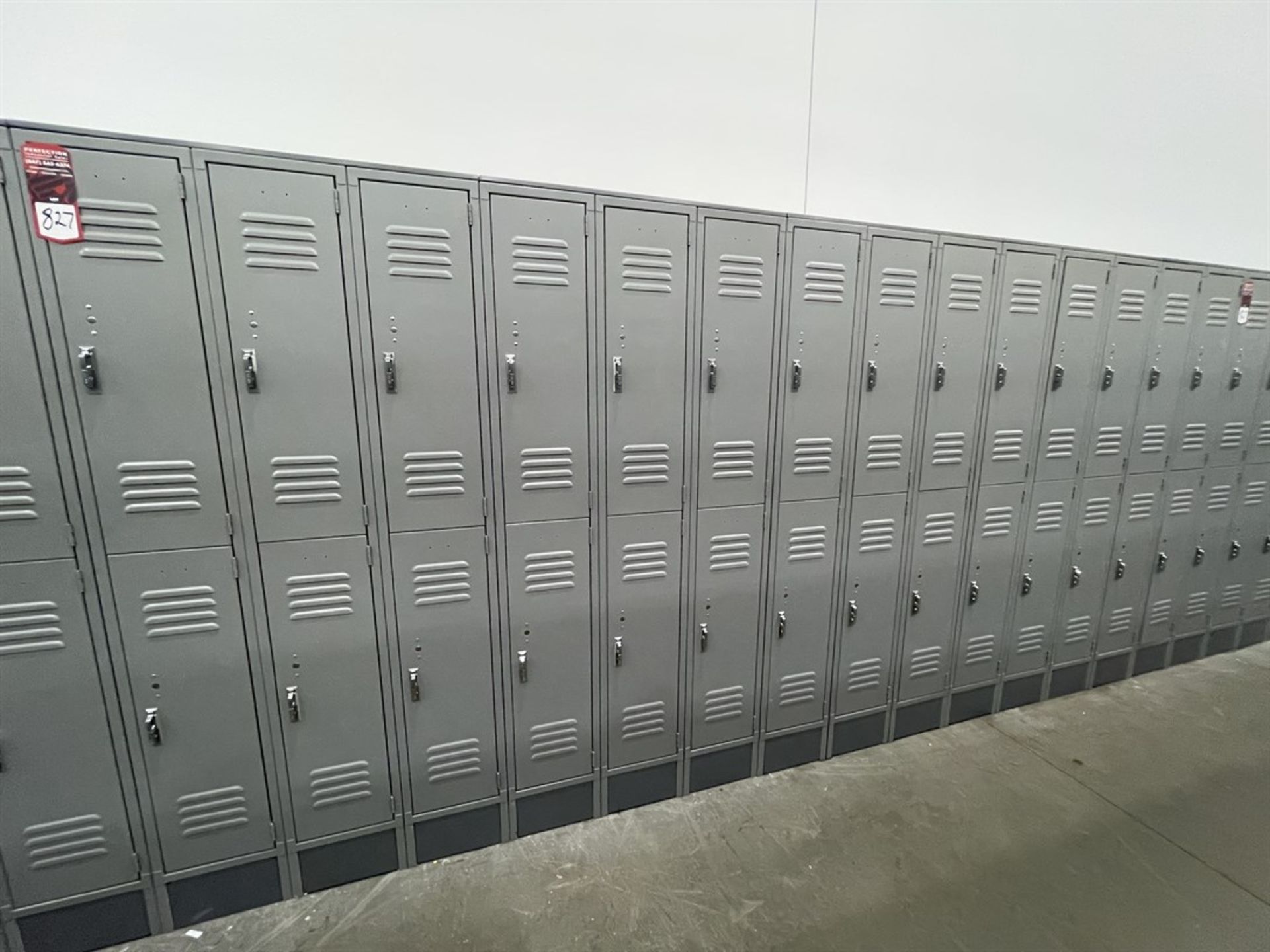 Lot of (5) Banks of ULINE Double Tier Lockers