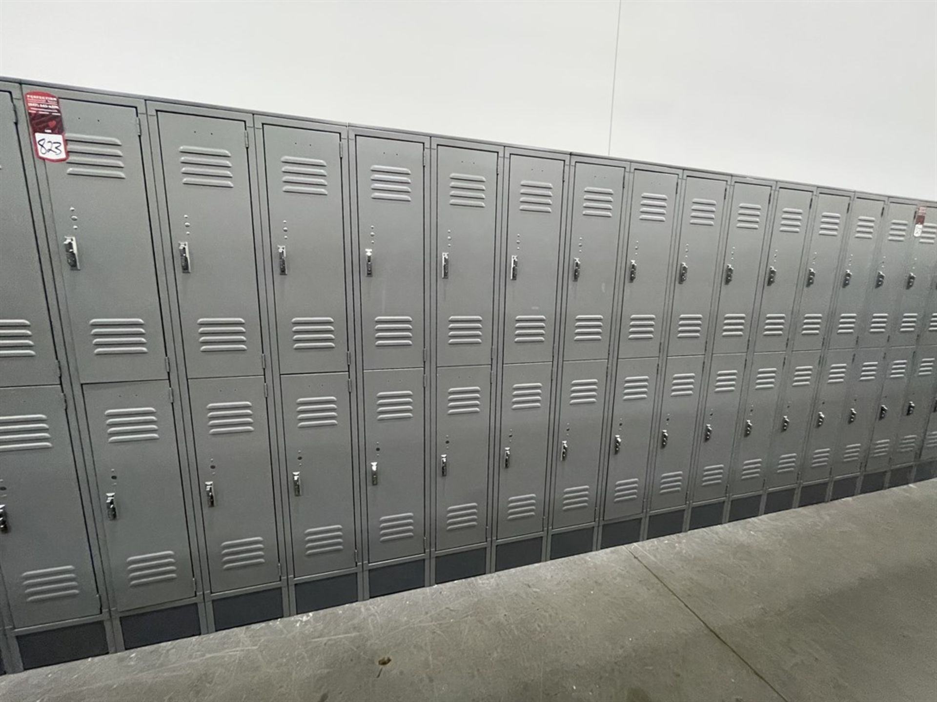 Lot of (5) Banks of ULINE Double Tier Lockers