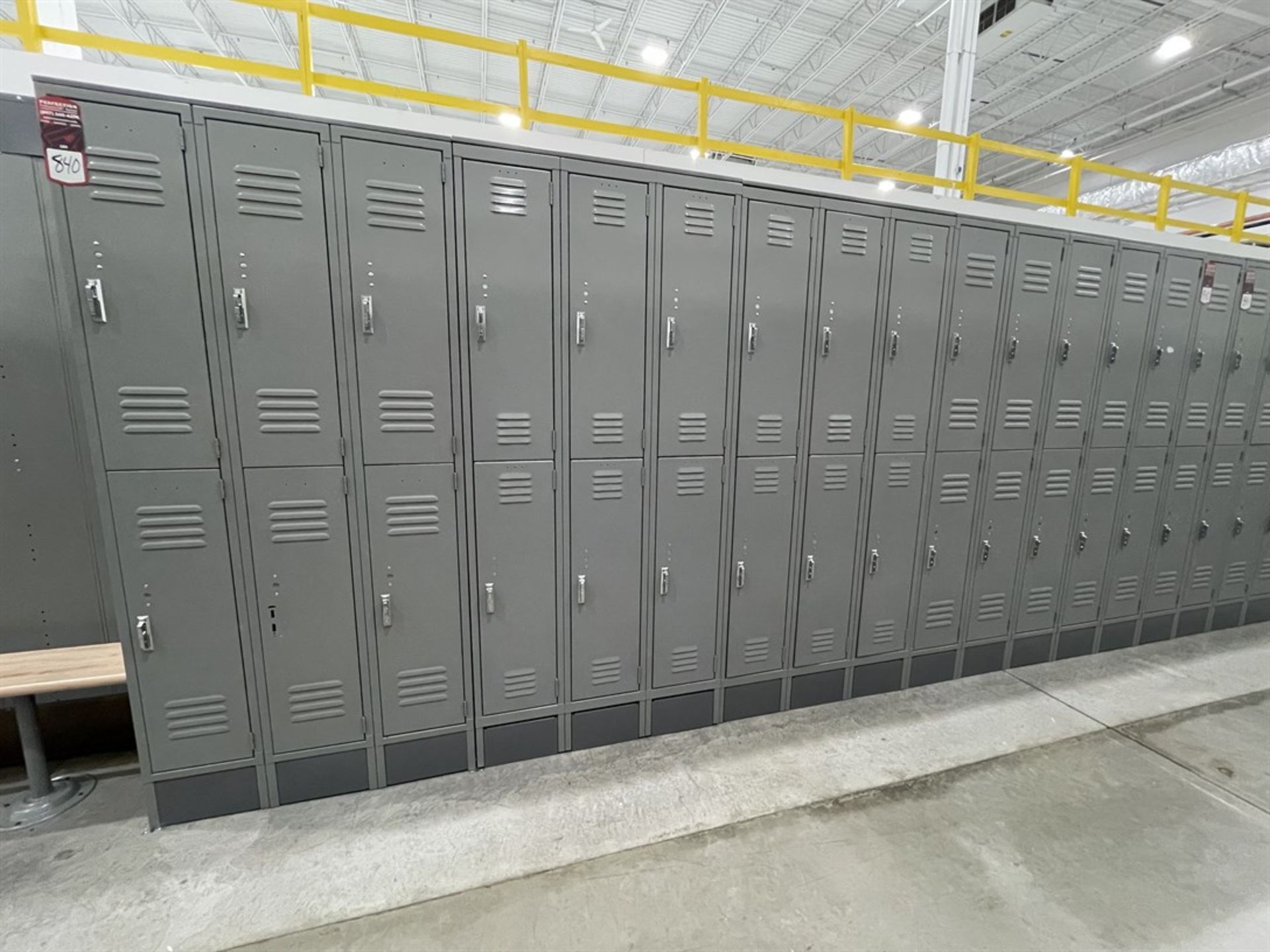 Lot of (5) Banks of ULINE Double Tier Lockers