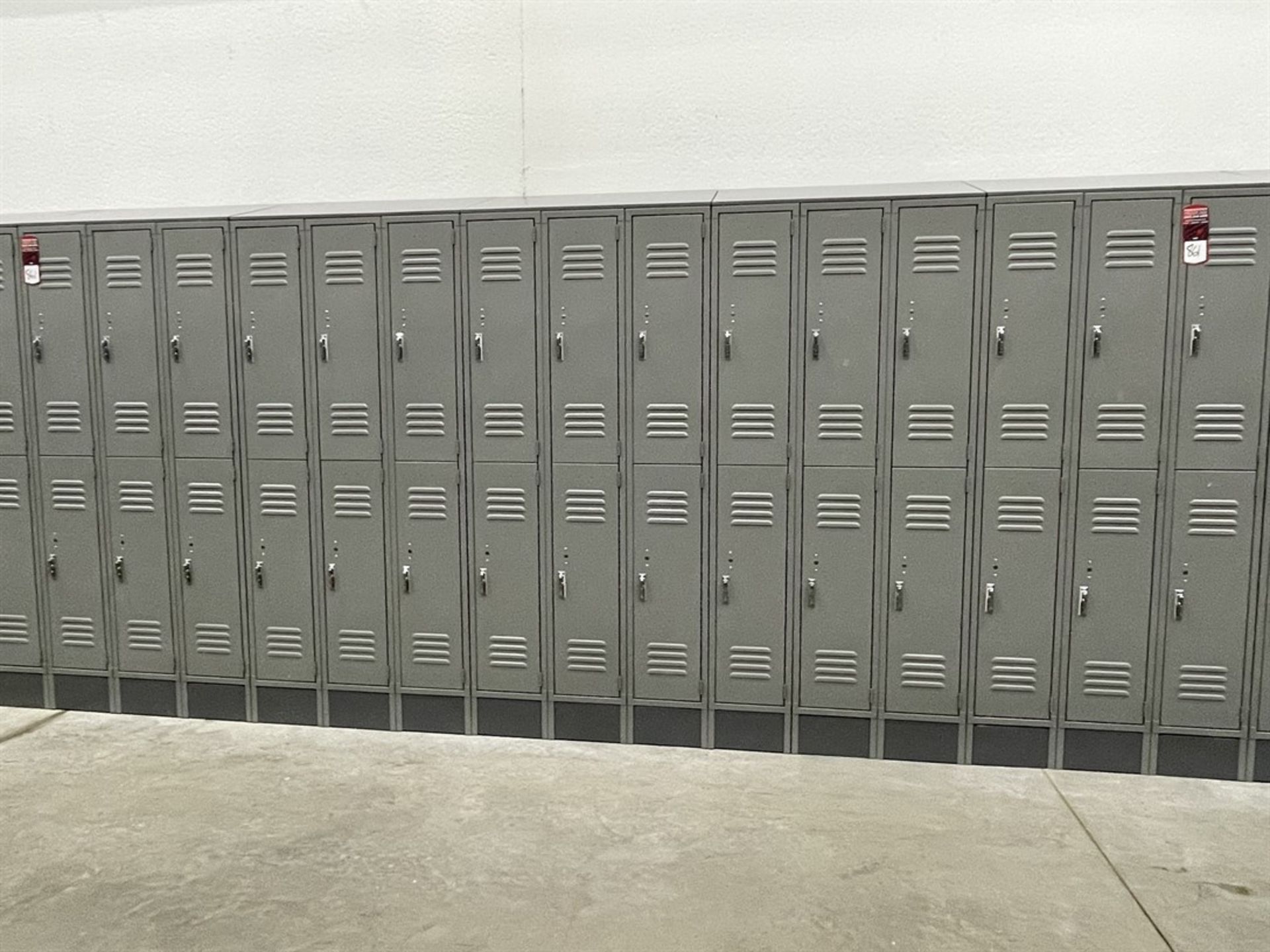 Lot of (5) Banks of ULINE Double Tier Lockers - Image 2 of 2