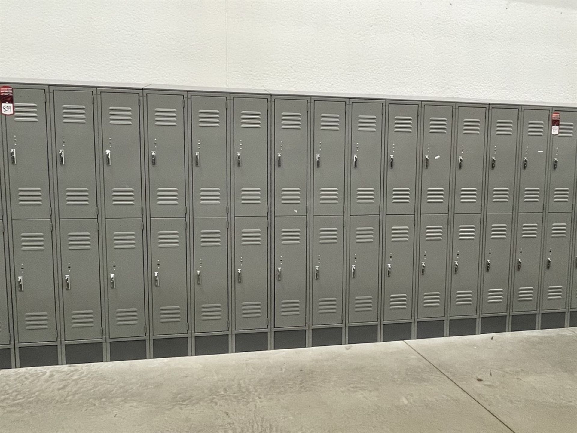 Lot of (5) Banks of ULINE Double Tier Lockers