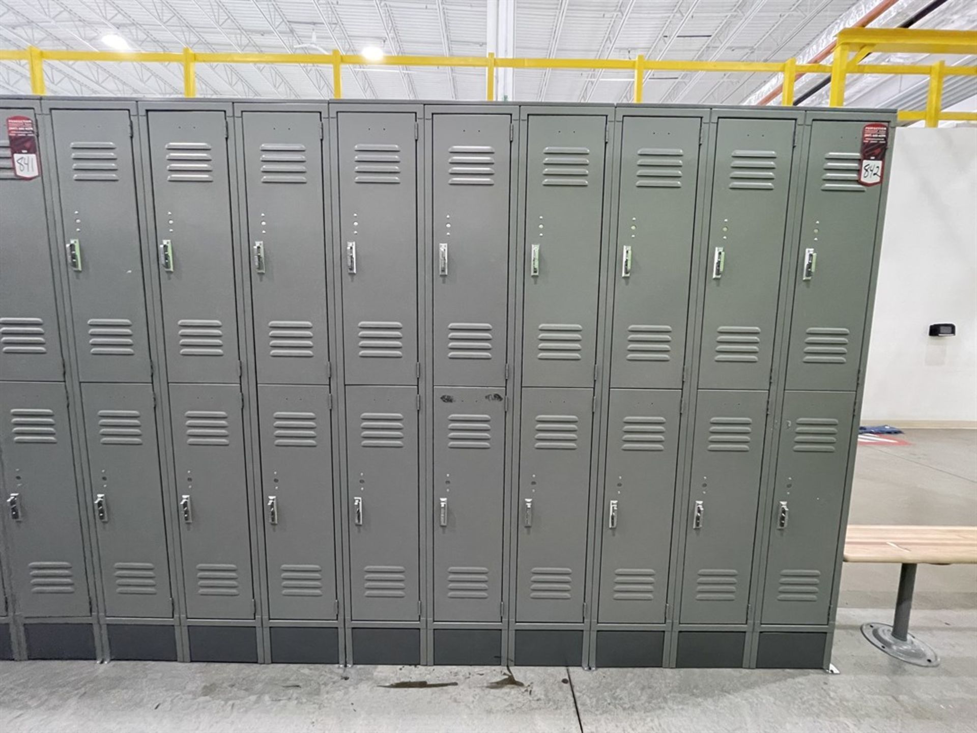 Lot of (5) Banks of ULINE Double Tier Lockers