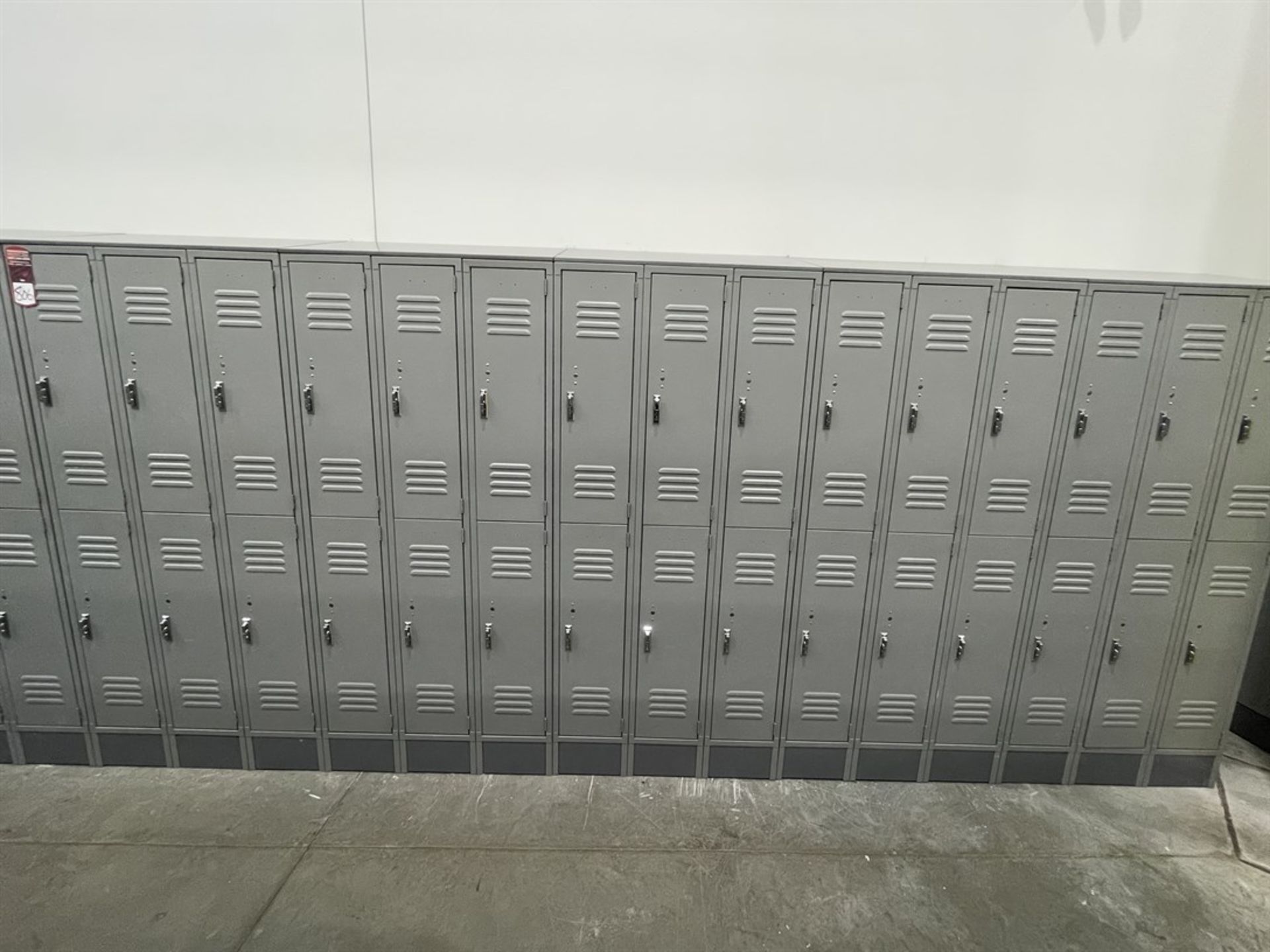 Lot of (5) Banks of ULINE Double Tier Lockers - Image 2 of 2