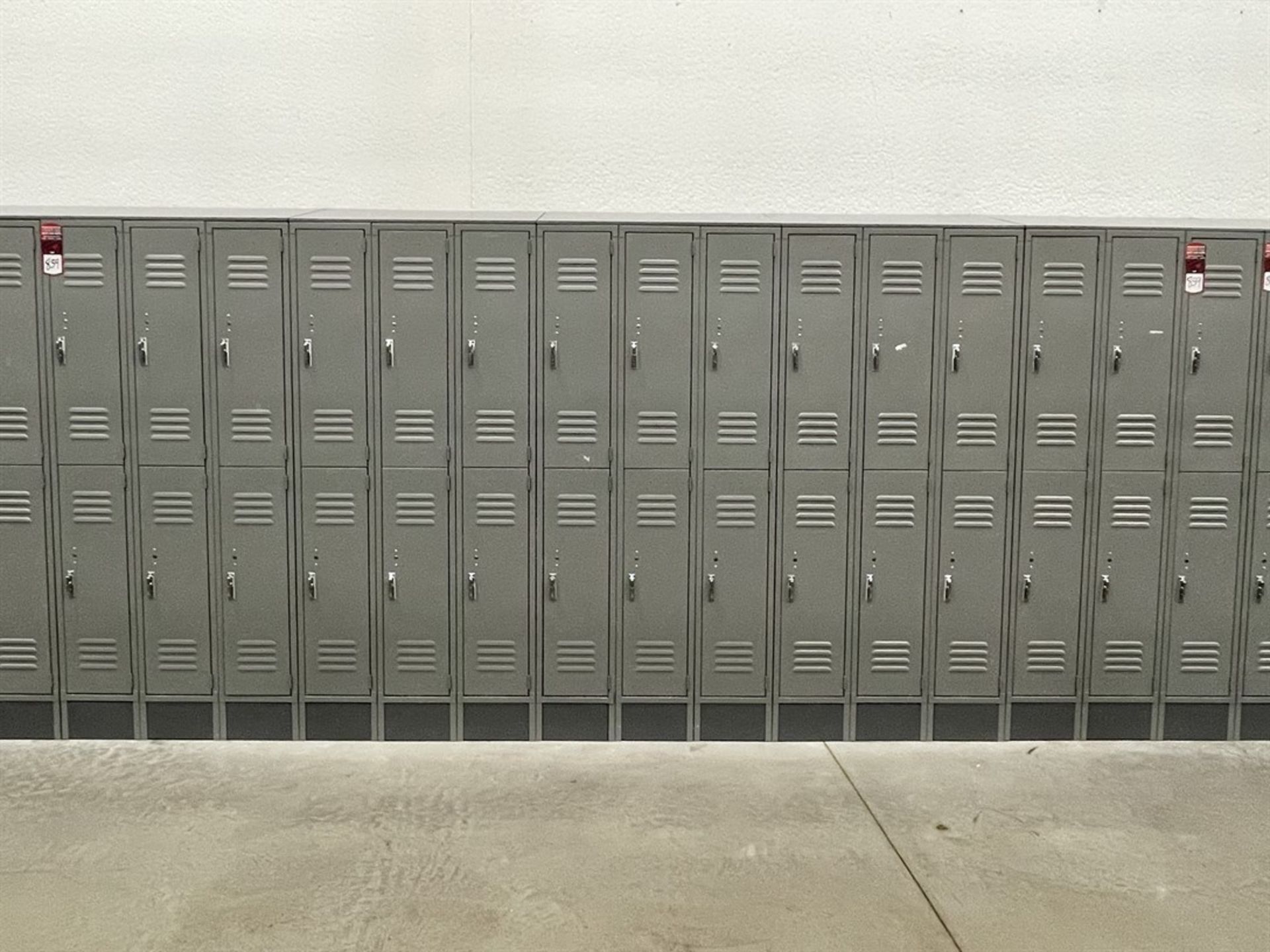 Lot of (5) Banks of ULINE Double Tier Lockers - Image 2 of 2