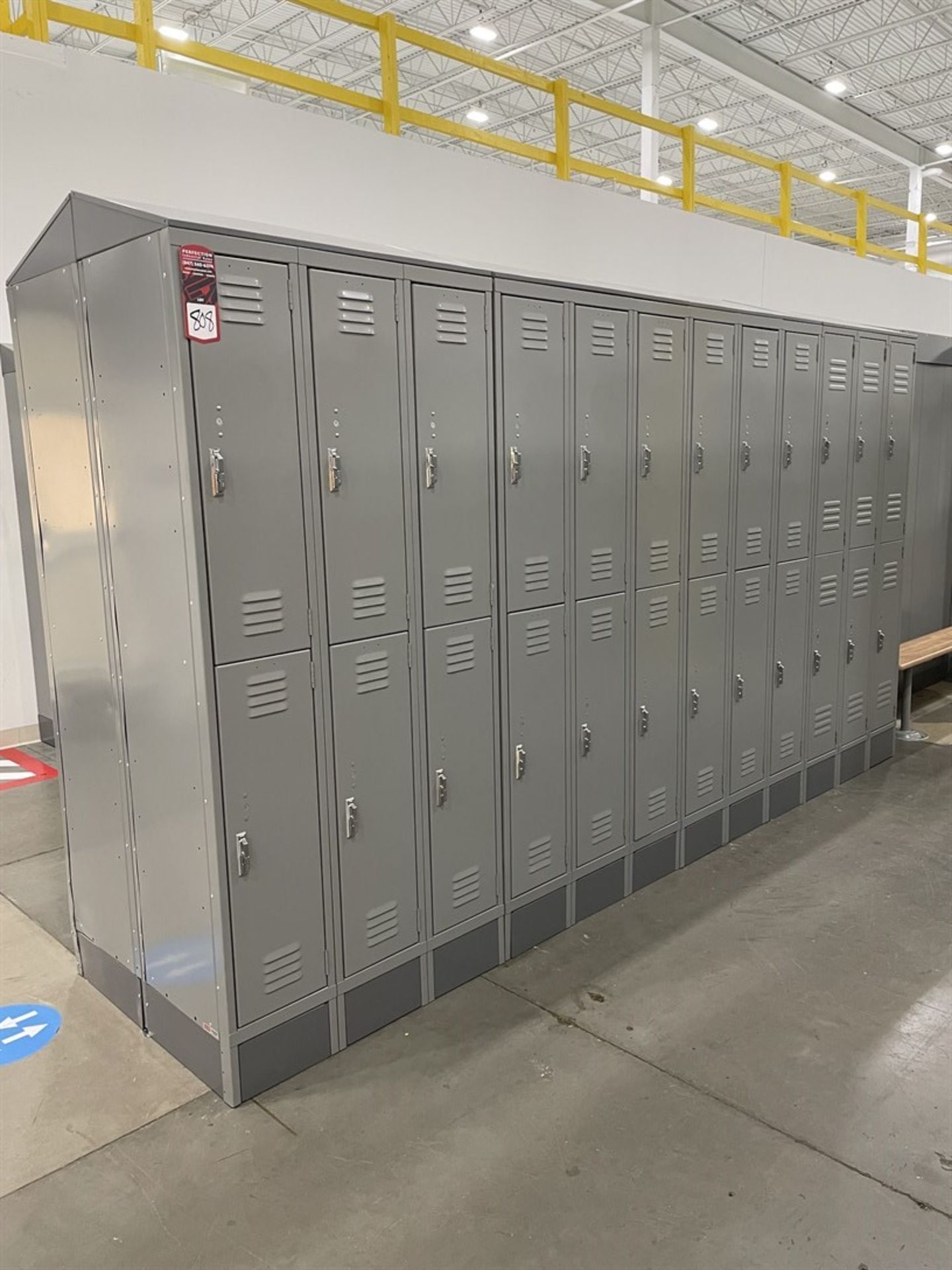 Lot of (5) Banks of ULINE Double Tier Lockers