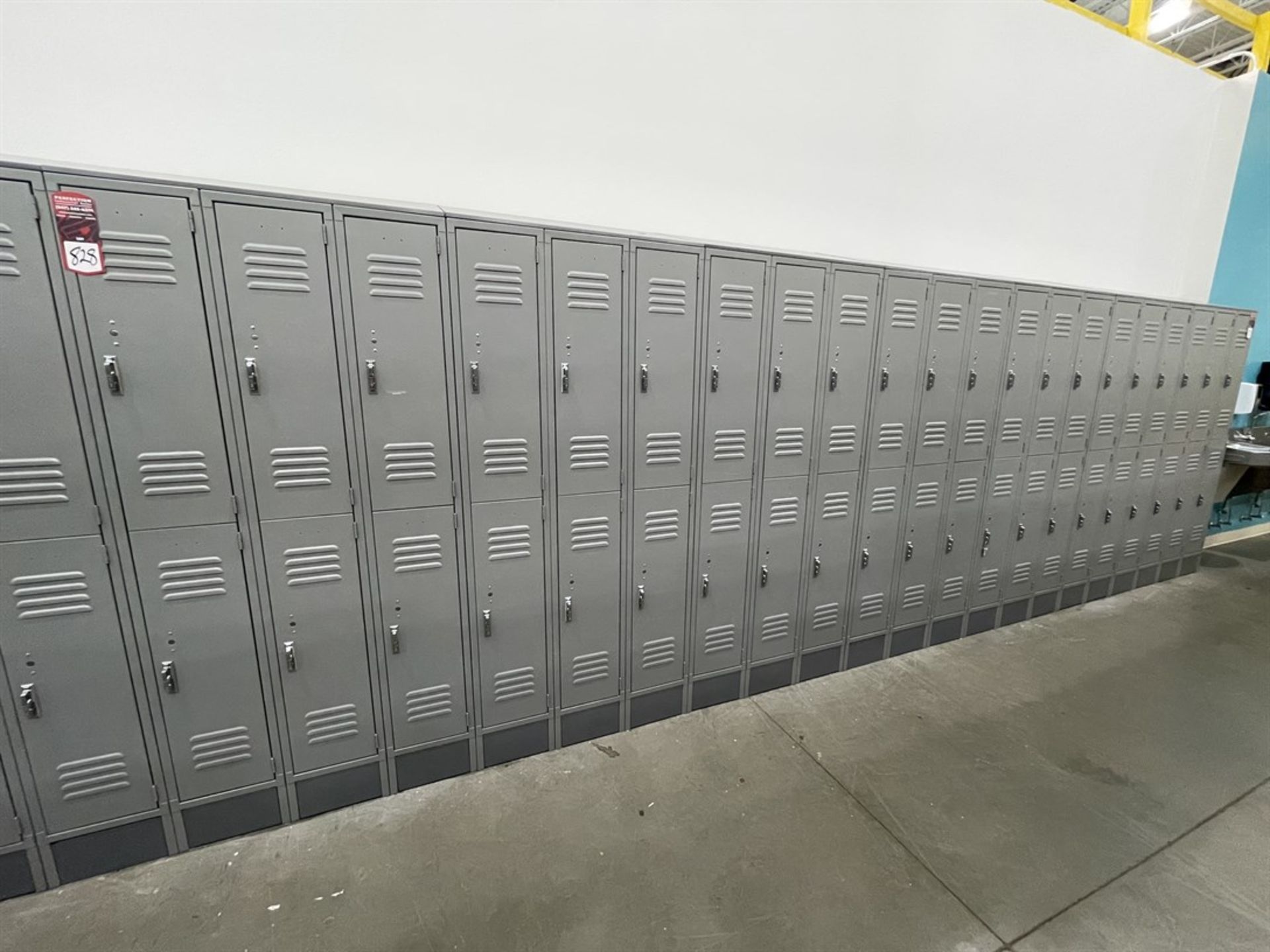 Lot of (7) Banks of ULINE Double Tier Lockers