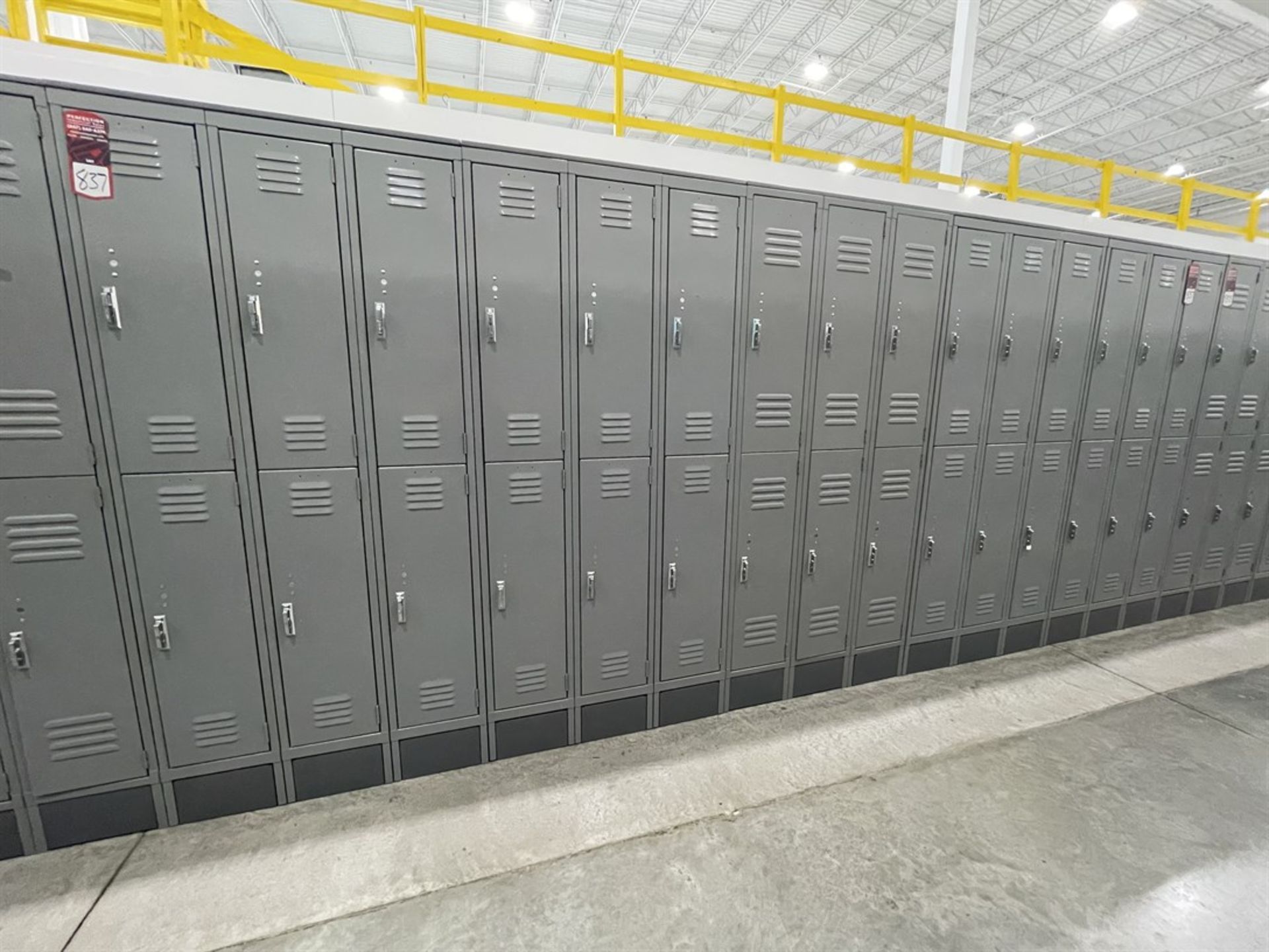 Lot of (5) Banks of ULINE Double Tier Lockers