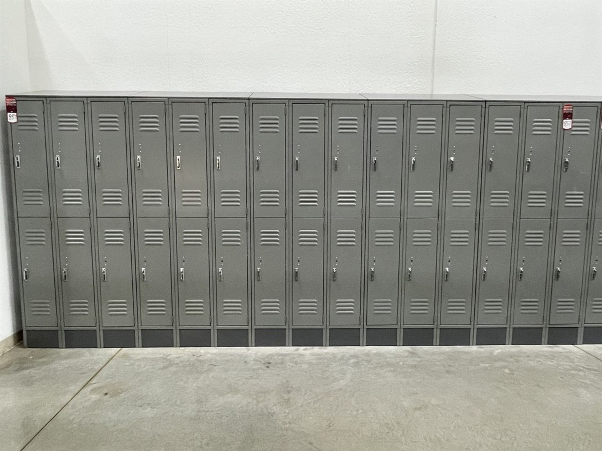 Lot of (5) Banks of ULINE Double Tier Lockers - Image 2 of 2