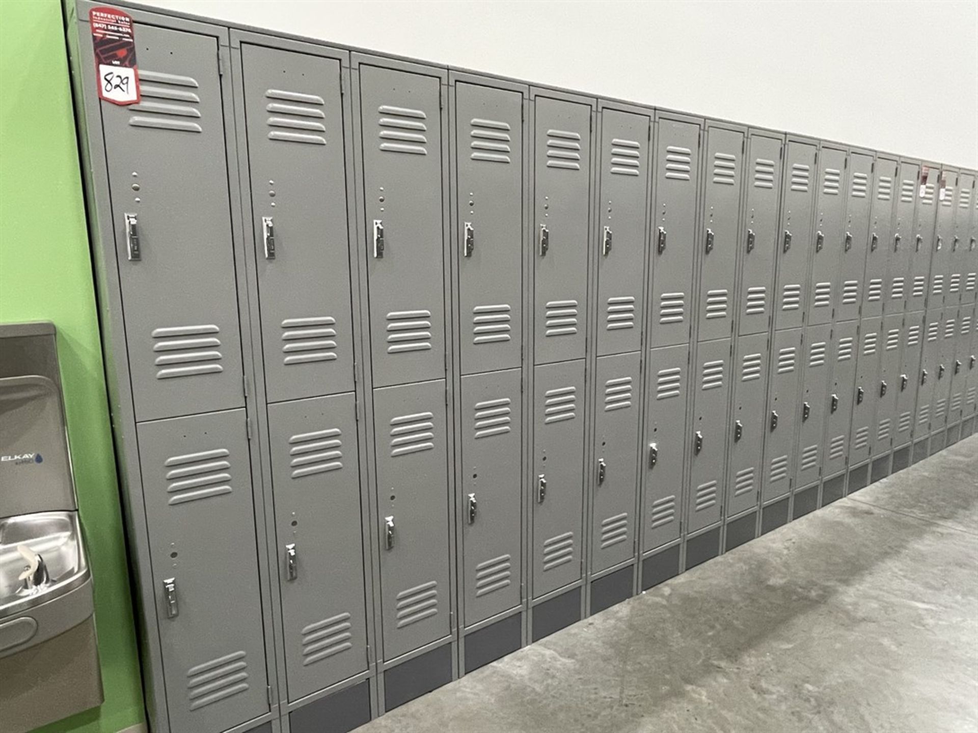 Lot of (5) Banks of ULINE Double Tier Lockers