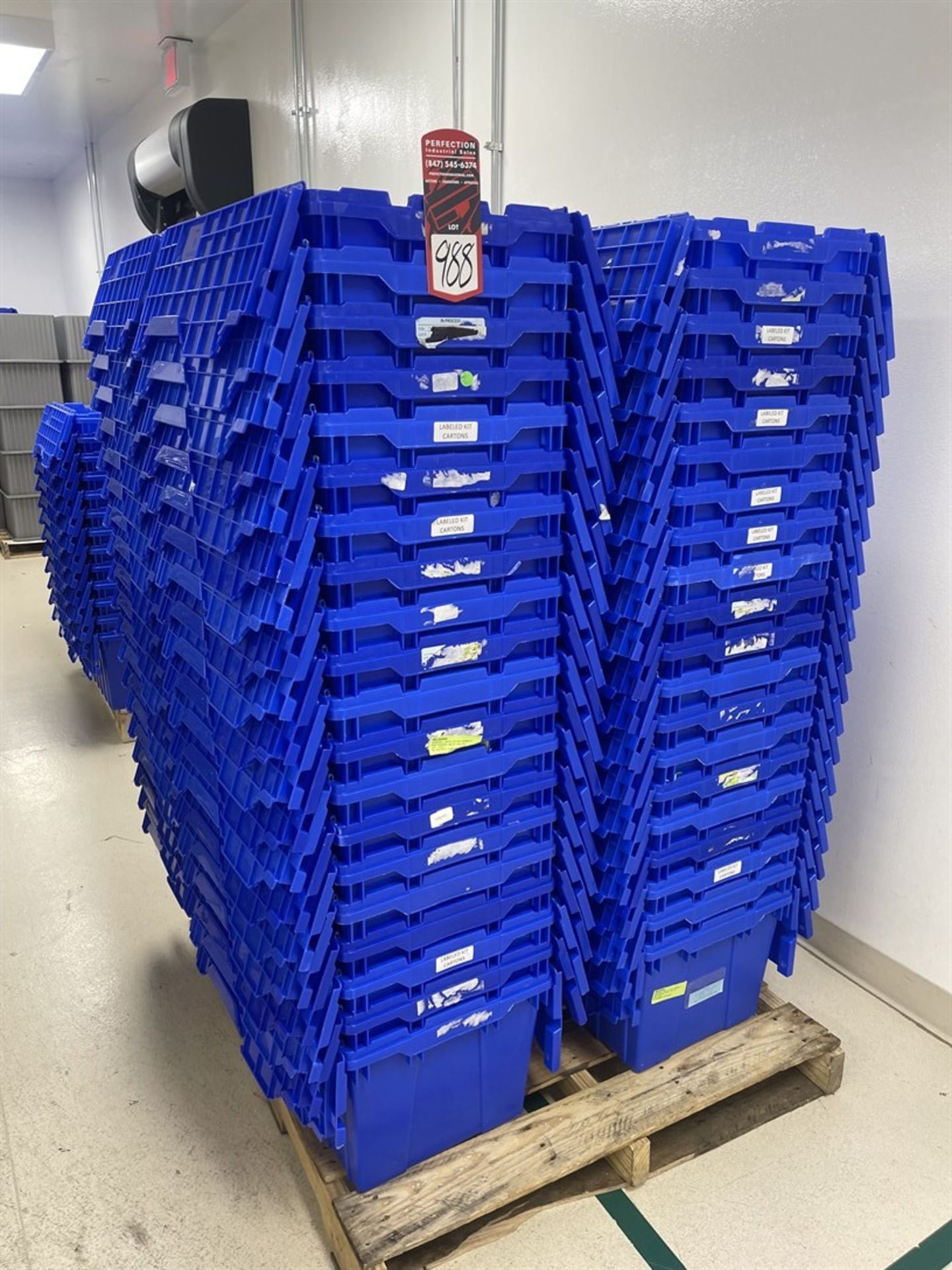 Pallet of AKRO-MILS Attached Lid Containers