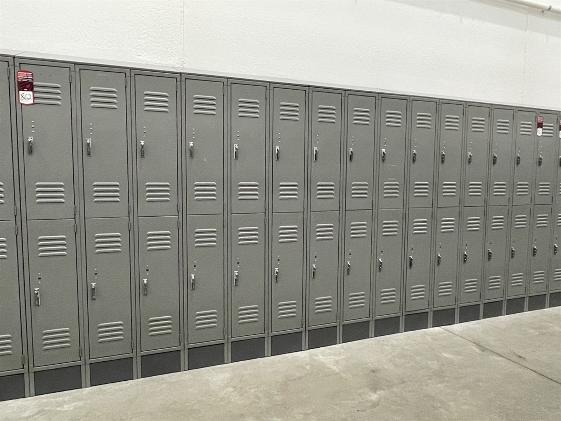 Lot of (5) Banks of ULINE Double Tier Lockers