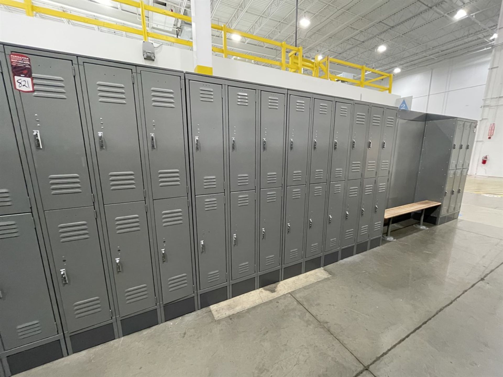 Lot of (5) Banks of ULINE Double Tier Lockers