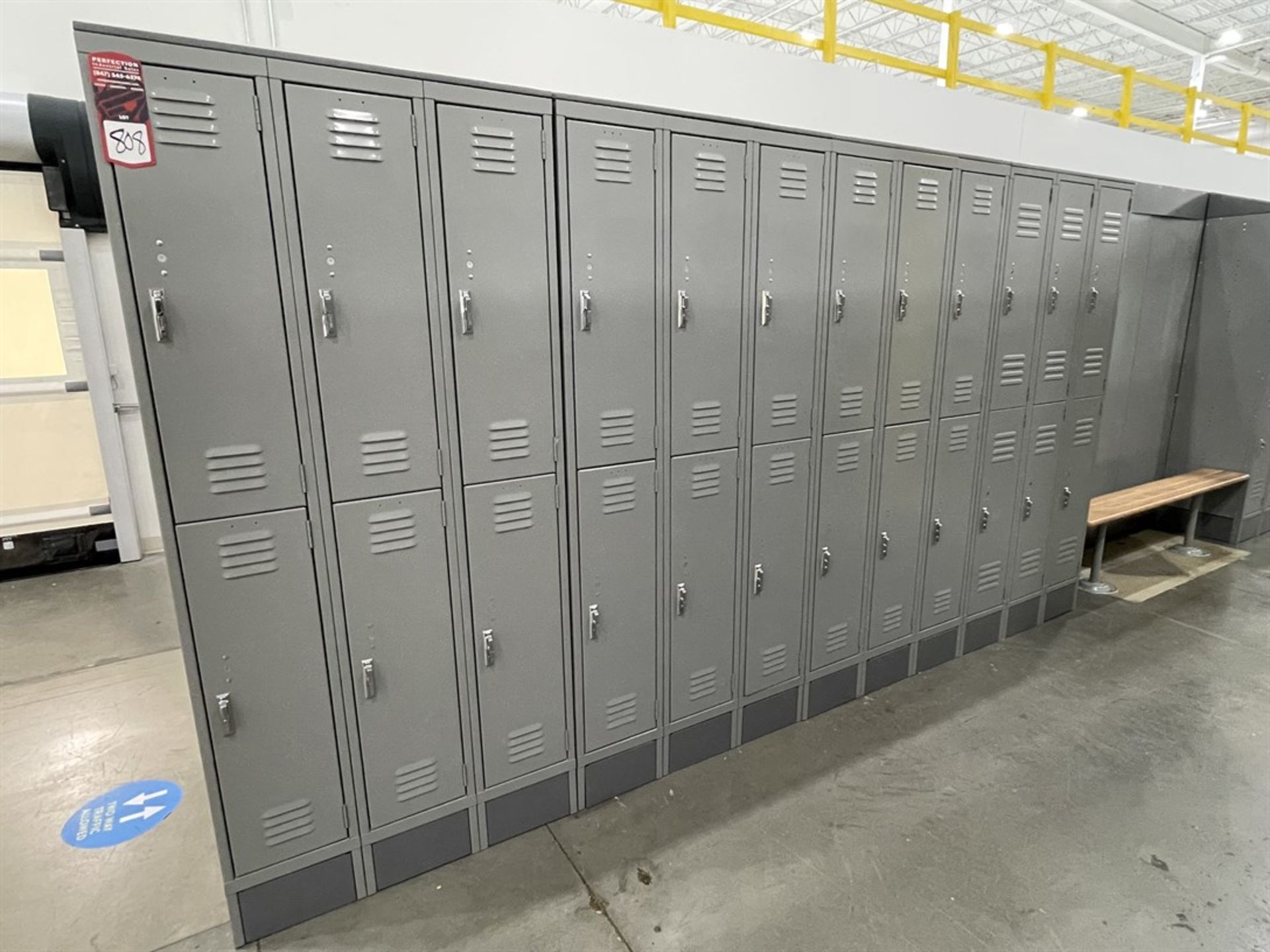 Lot of (5) Banks of ULINE Double Tier Lockers - Image 2 of 2