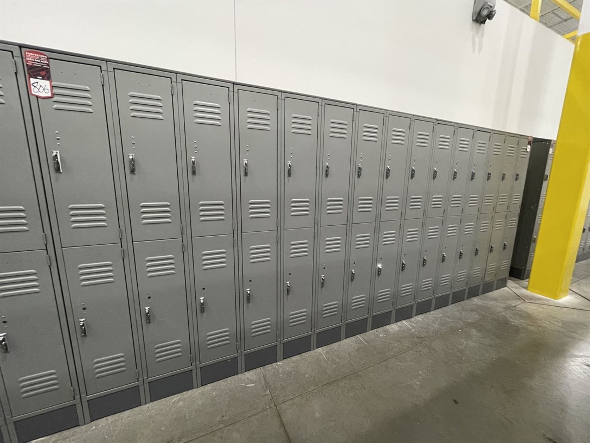 Lot of (5) Banks of ULINE Double Tier Lockers