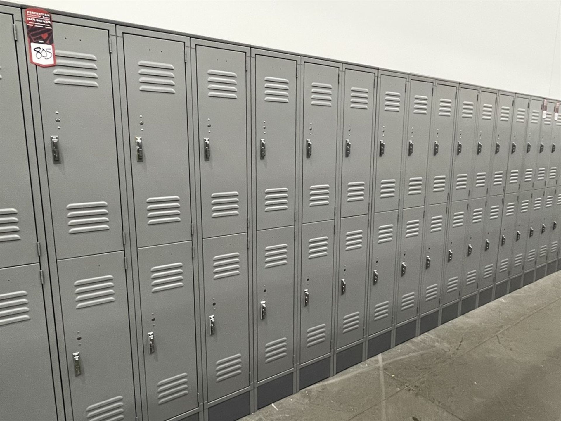 Lot of (5) Banks of ULINE Double Tier Lockers