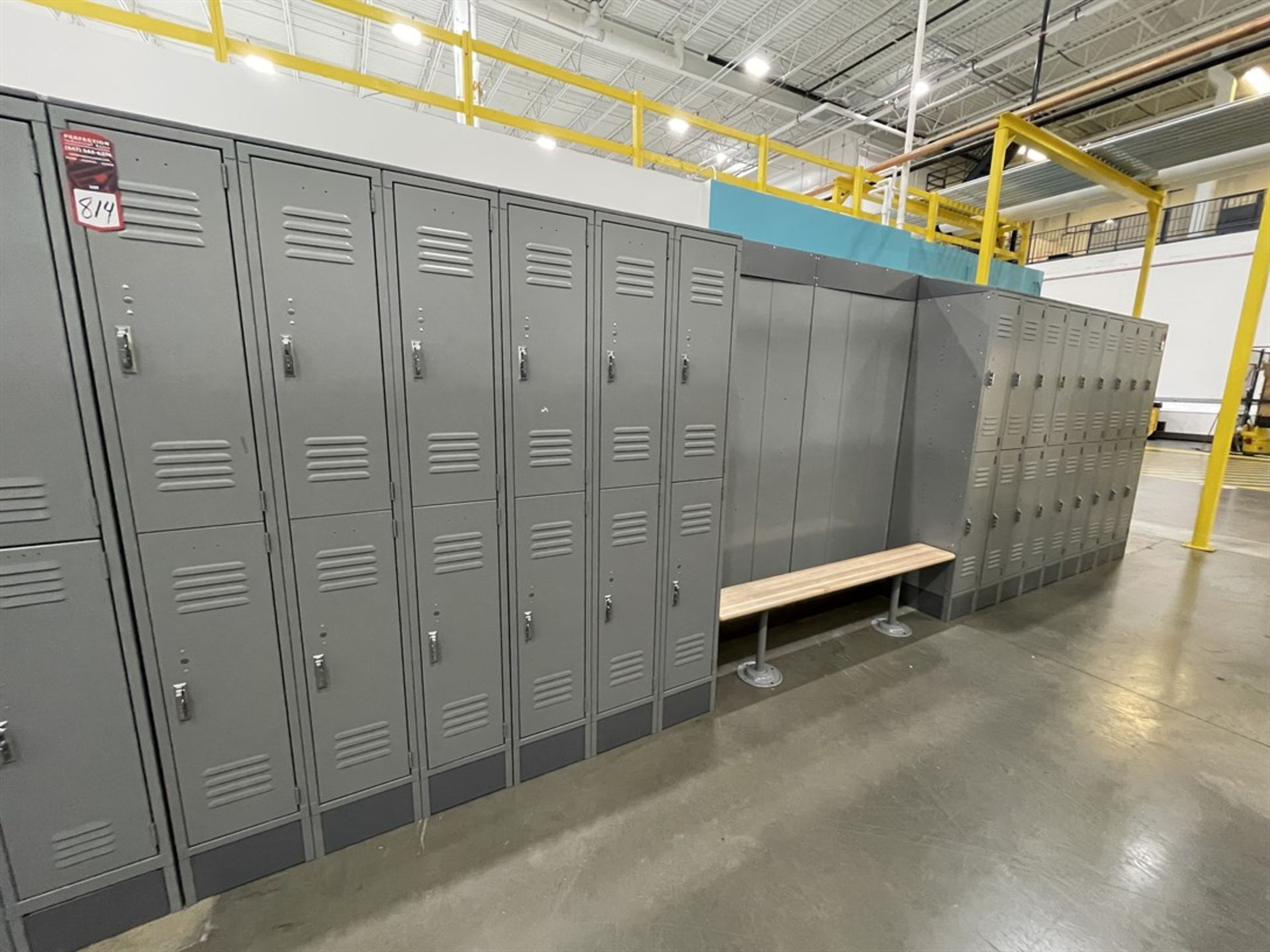 Lot of (5) Banks of ULINE Double Tier Lockers