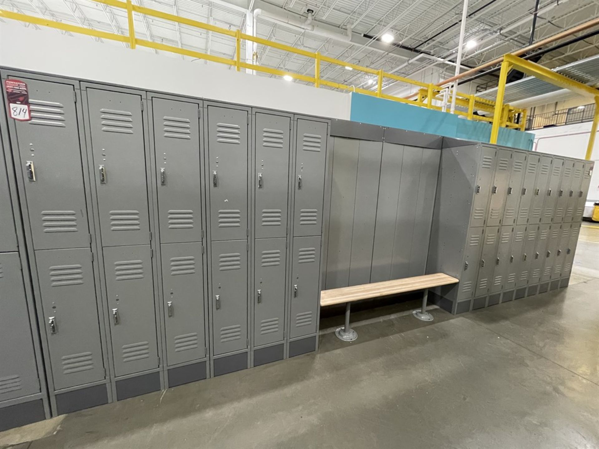 Lot of (5) Banks of ULINE Double Tier Lockers - Image 2 of 2