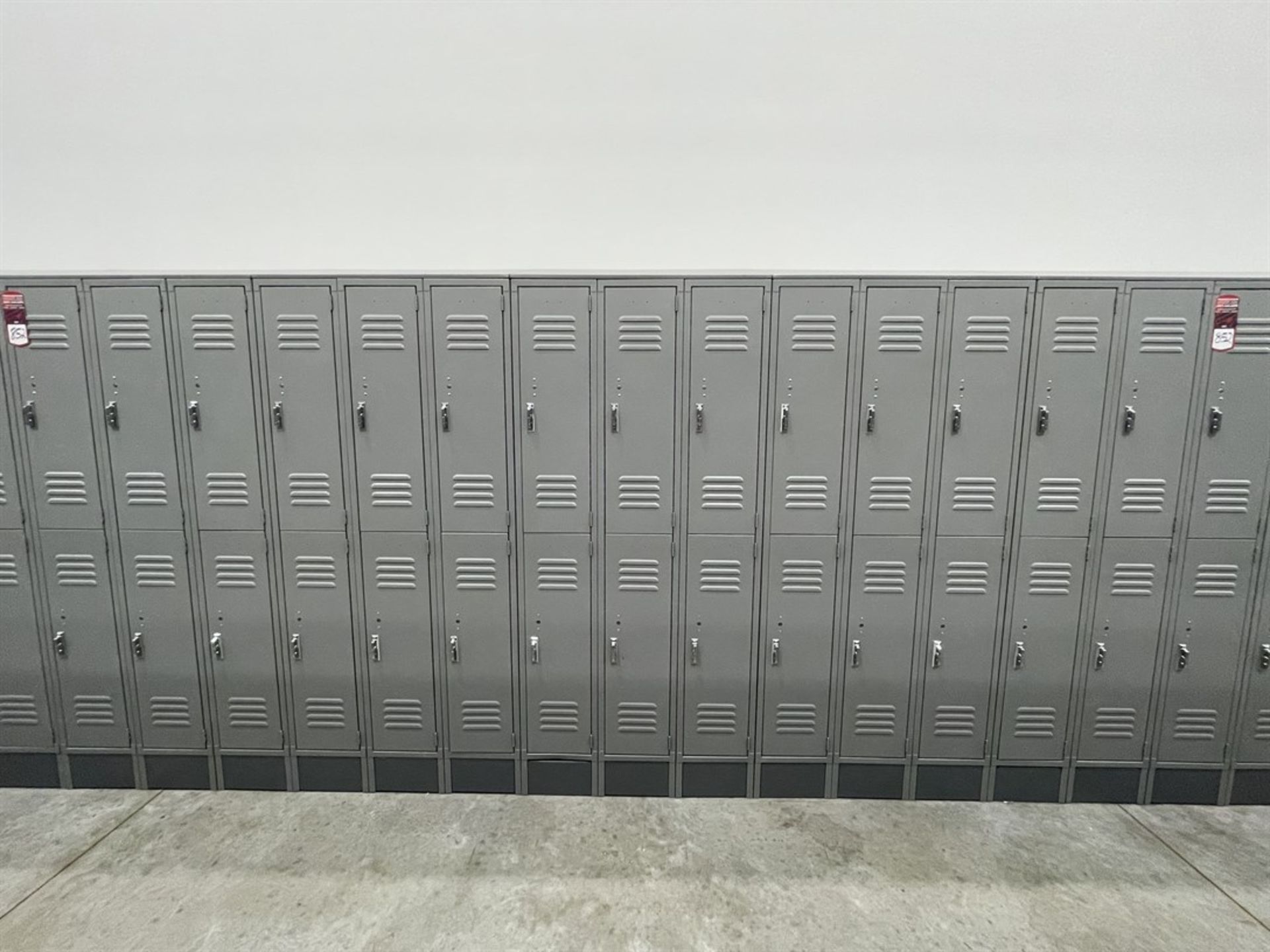 Lot of (5) Banks of ULINE Double Tier Lockers - Image 2 of 2