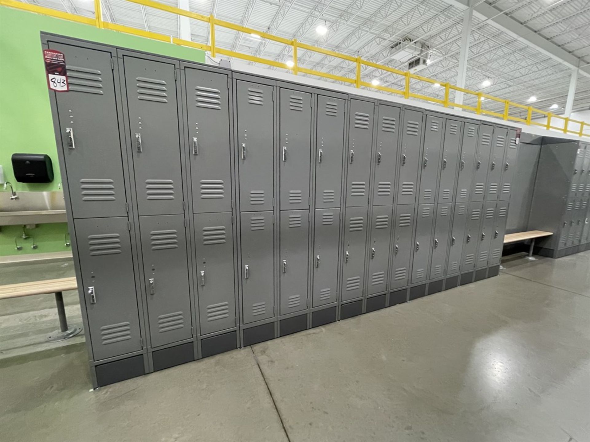 Lot of (5) Banks of ULINE Double Tier Lockers