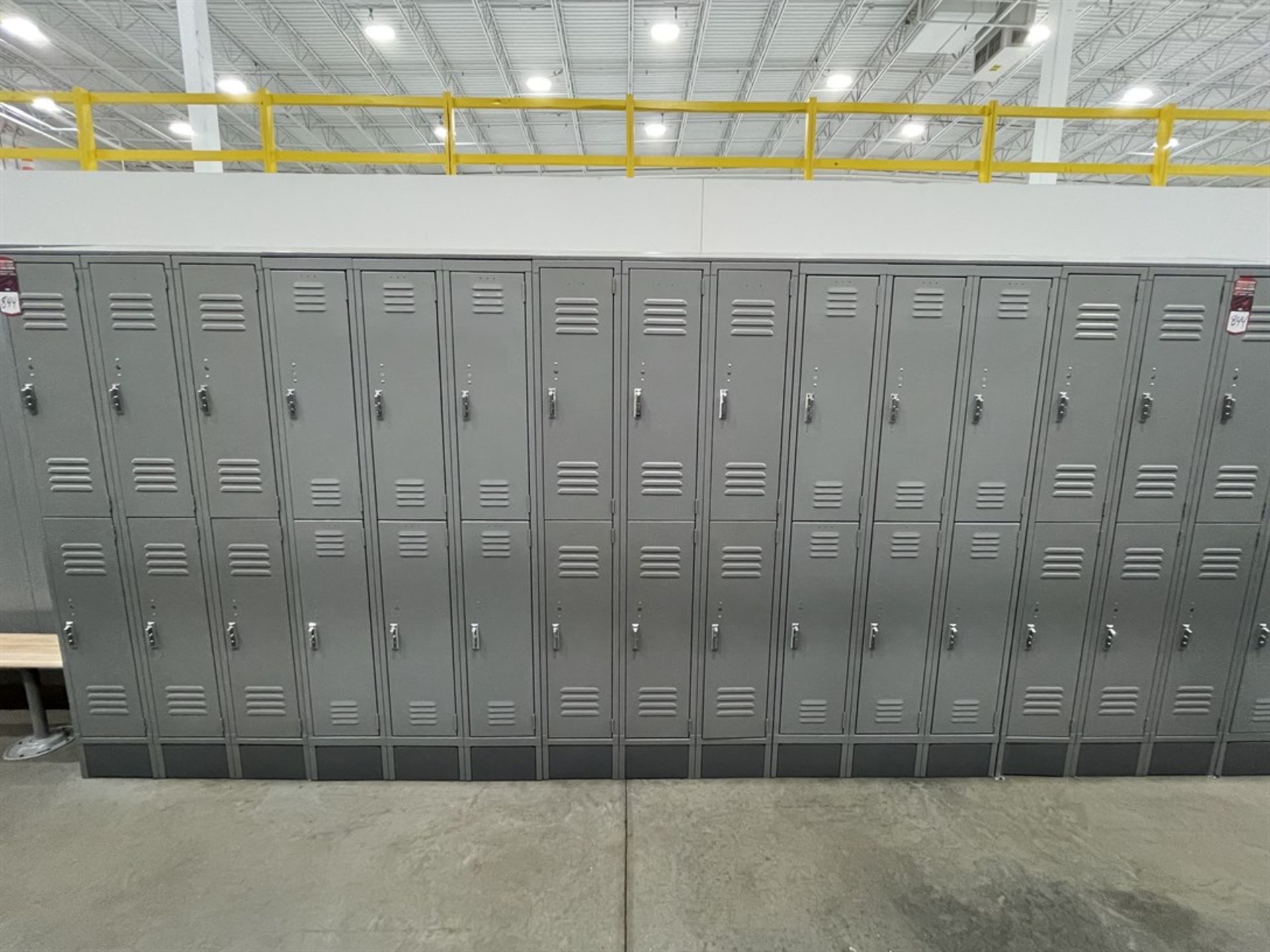 Lot of (5) Banks of ULINE Double Tier Lockers - Image 2 of 2