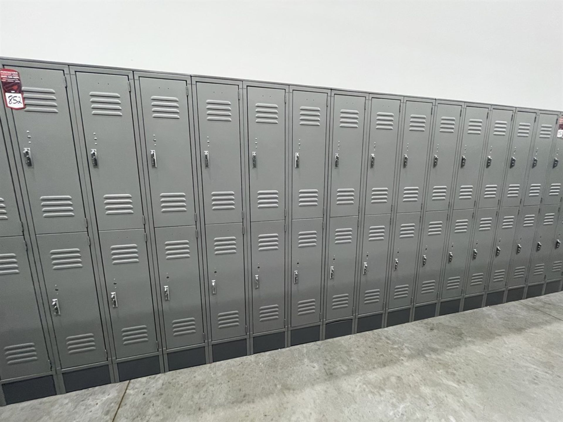 Lot of (5) Banks of ULINE Double Tier Lockers