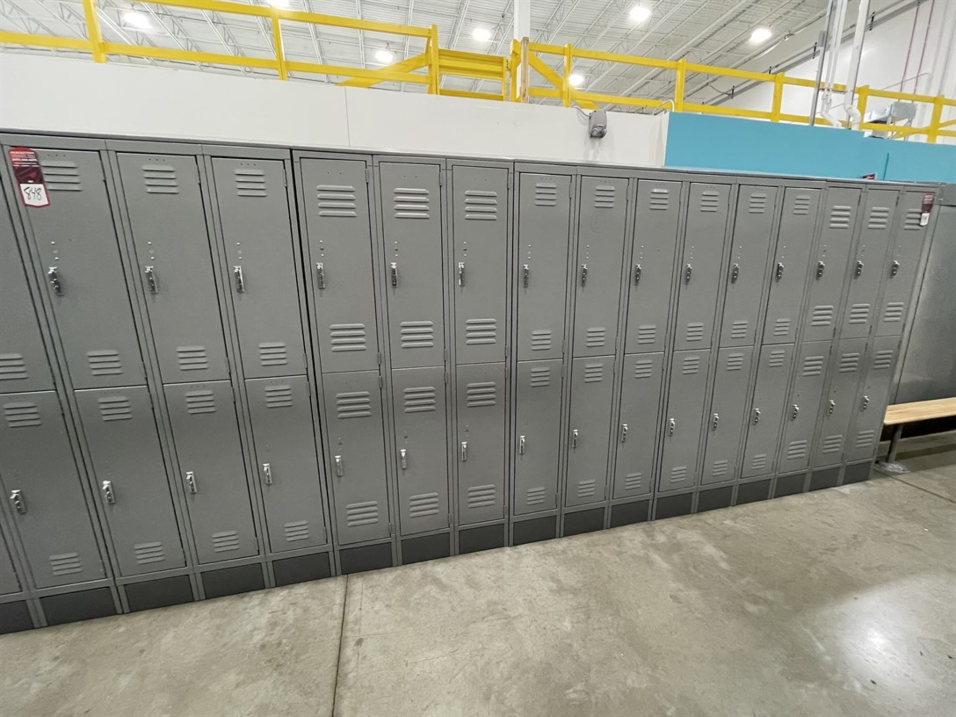 Lot of (5) Banks of ULINE Double Tier Lockers