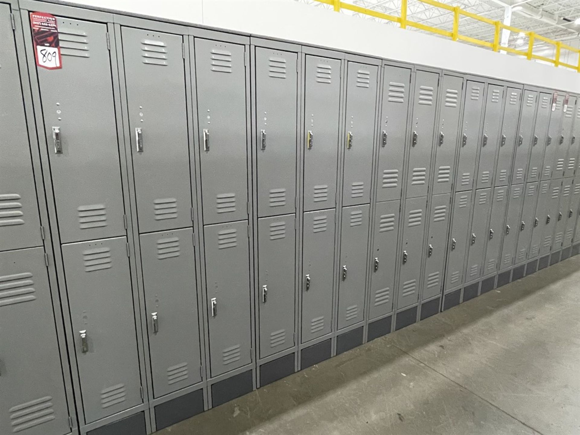 Lot of (5) Banks of ULINE Double Tier Lockers - Image 2 of 3