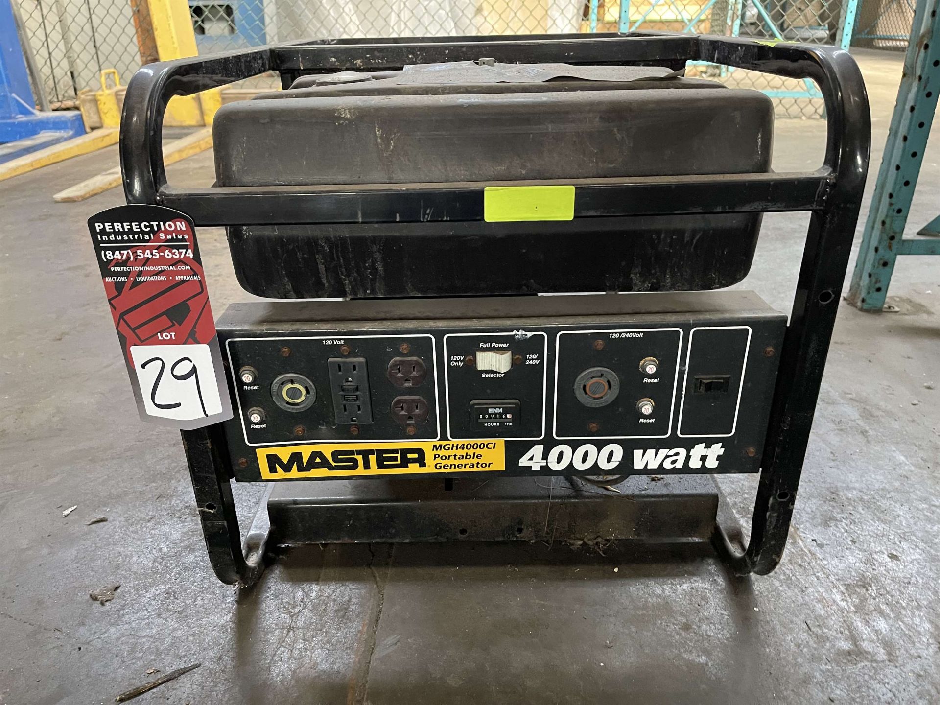 MASTER MGH4000CI Portable Gas Generator, 4000W, 3600 RPM, 120/240V, HONDA GX240 8.0 Motor - Image 2 of 6