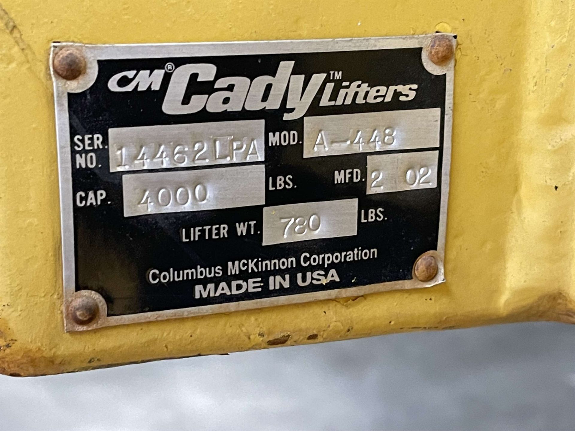 CM Cady Lifter A-448 Pallet Lifter, 48" x 4000 Lb. Capacity - Image 4 of 4