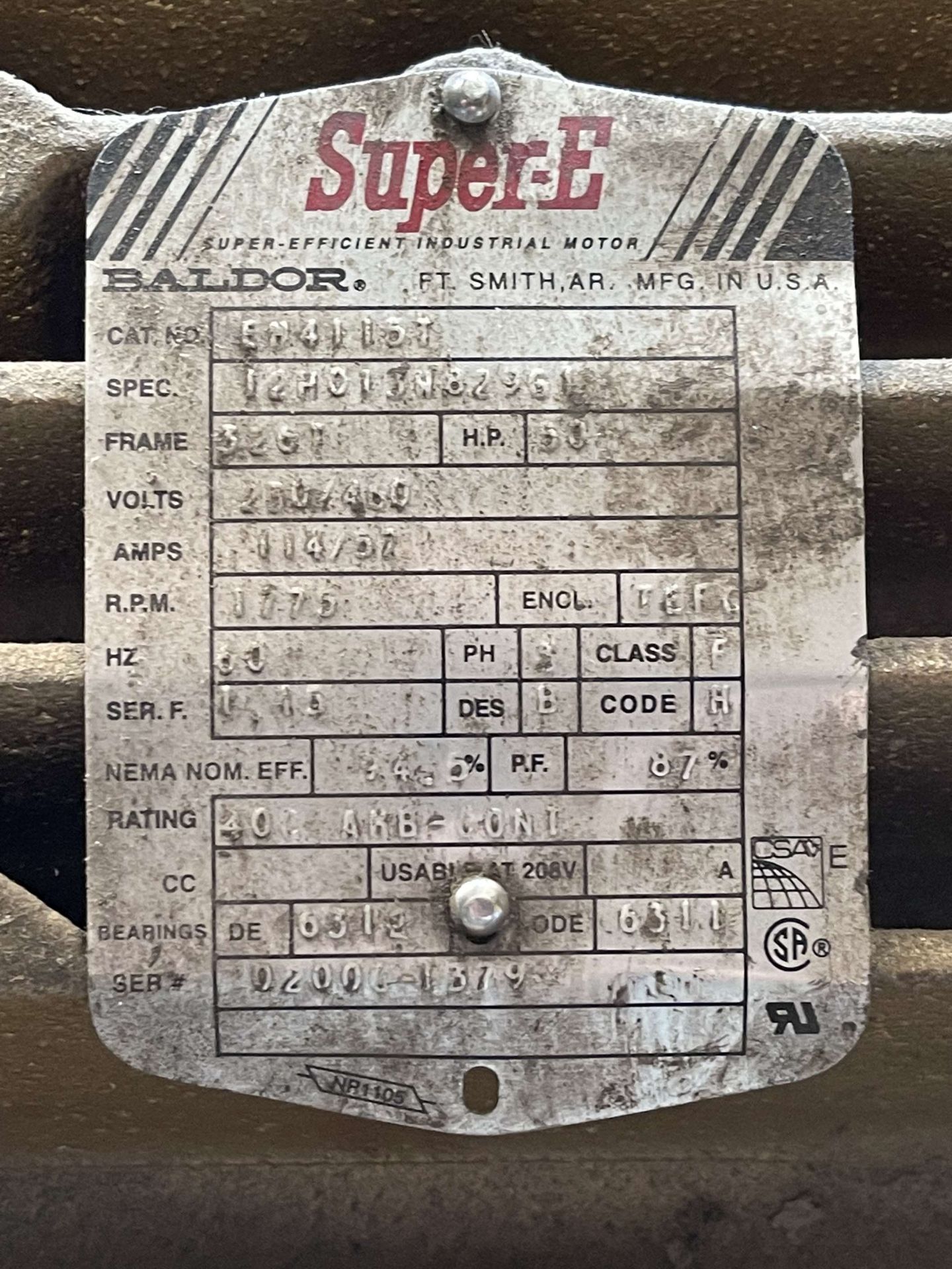 CAT 6811 Pump System w/ Baldor 50 HP Super Efficiency Motor - Image 7 of 10