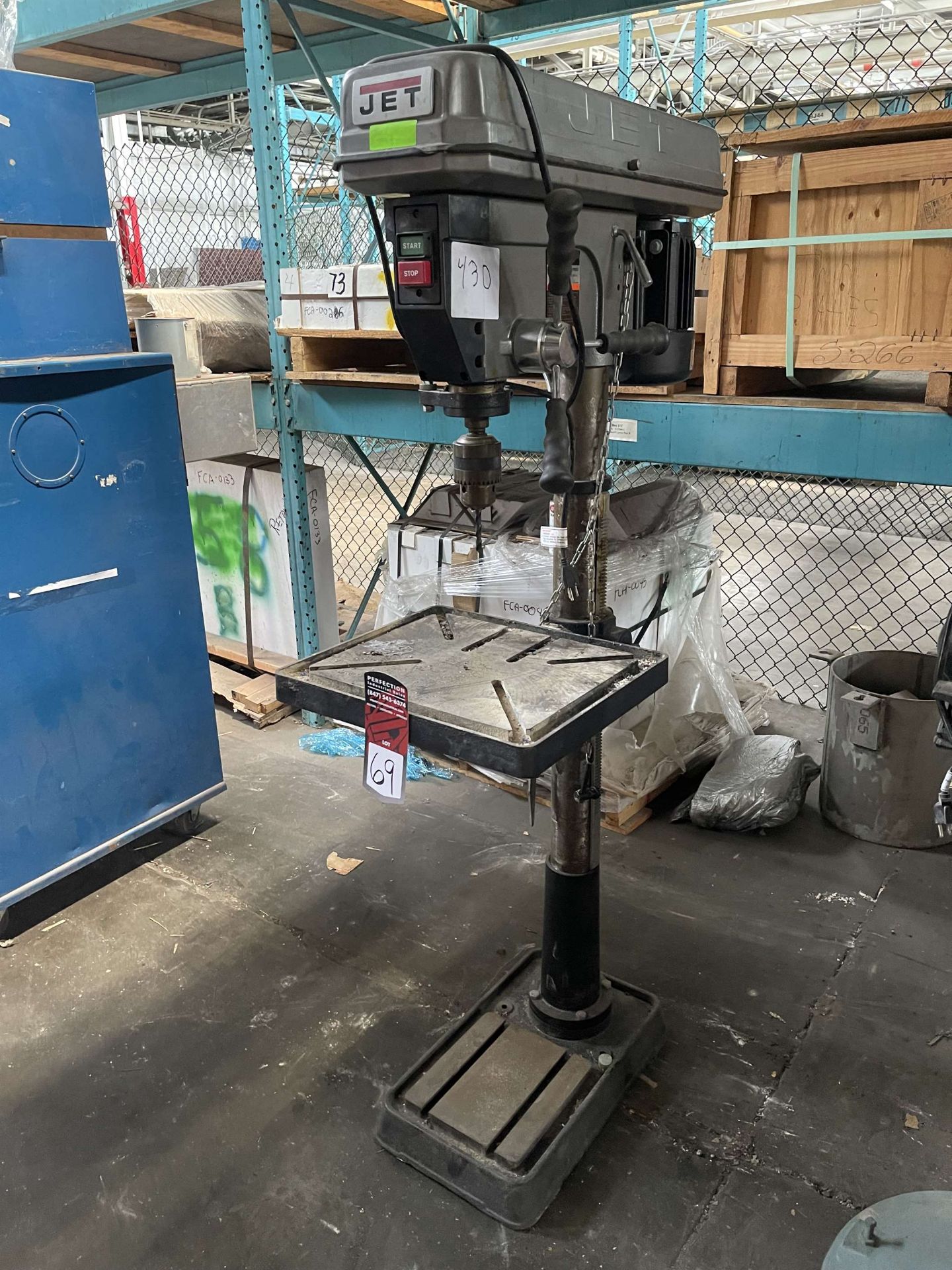 JET JDP-20MF 20" Step Pulley Drill Press, s/n 19046167, 10" Throat, 13-1/4" x 15-3/4" Table - Image 2 of 6