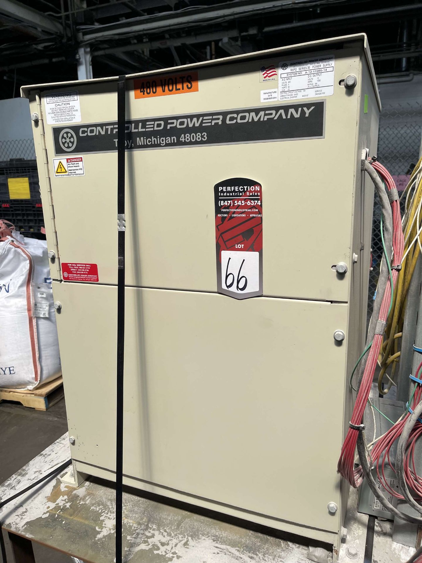 2014 CONTROLLED POWER SYSTEMS RXPO Series 30 Power Supply, s/n A-12-11989-14, 1000 Amp, 12V - Image 2 of 7