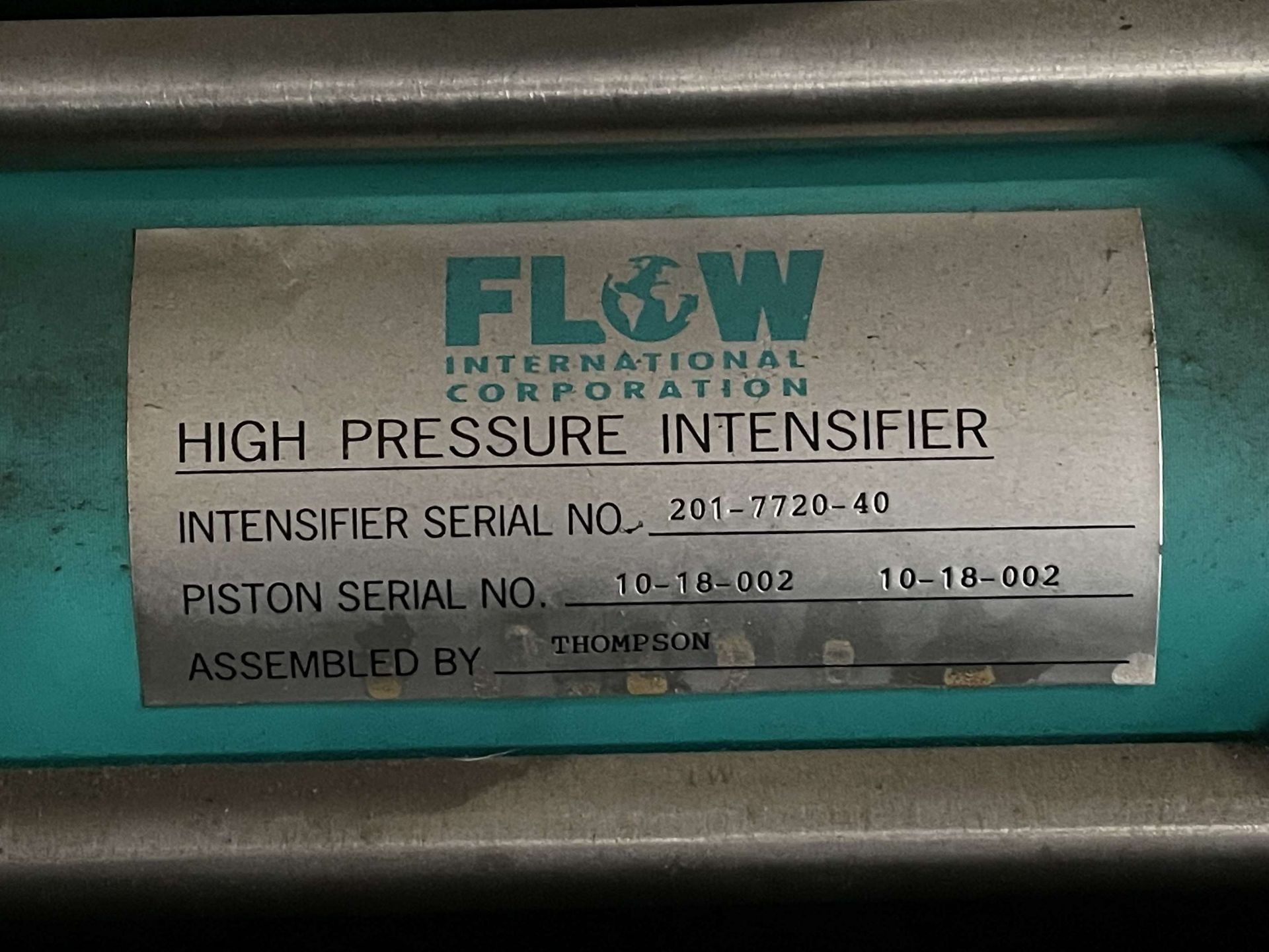 FLOW Waterknife 25X Intensifier Pump System, w/ (4) Flow High Pressure Intensifiers, Panelmate PLC - Image 5 of 10