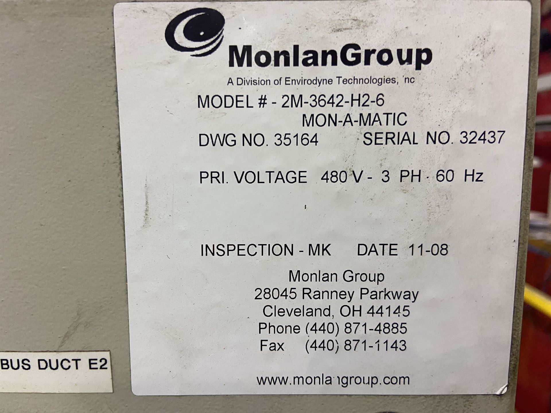 Monlan Model 2M-3642-H2-6 Mon-A-Matic Hydromation System, s/n 32437. Approx 1000 Gallon Capacity, 15 - Image 3 of 7