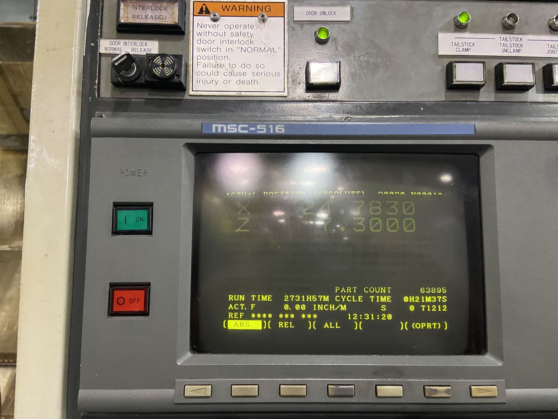 1996 Mori Lathe SL 65 CNC Lathe, s/n 1268, MSC-516 CNC, 40" Centers, 12 Position Turret, Chip - Image 5 of 13