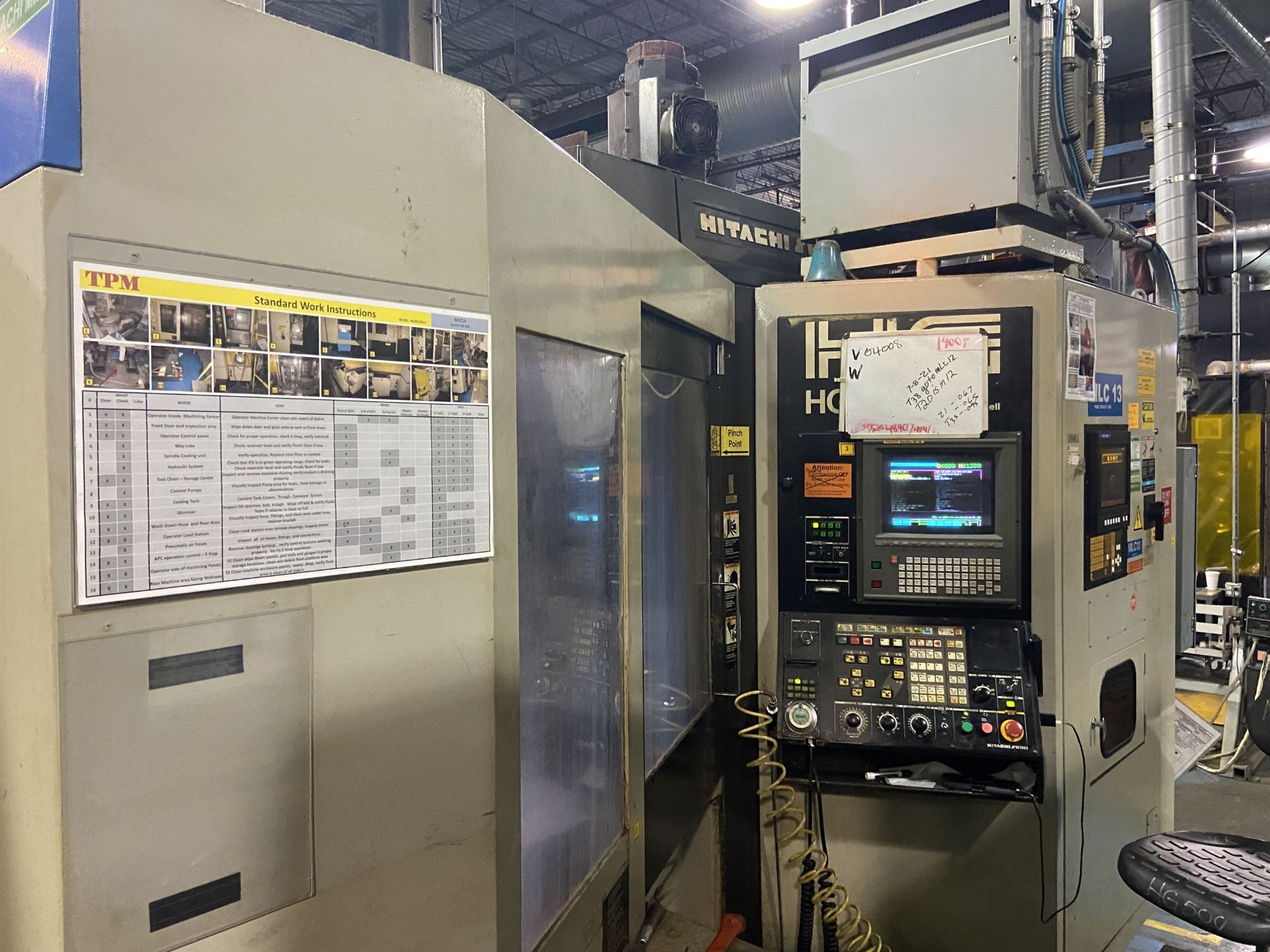 Hitachi Seiki HG500 Horizontal Machining Center, s/n Unknown (2) 20" x 20" Pallets, X-29.9", Y-27. - Image 3 of 12