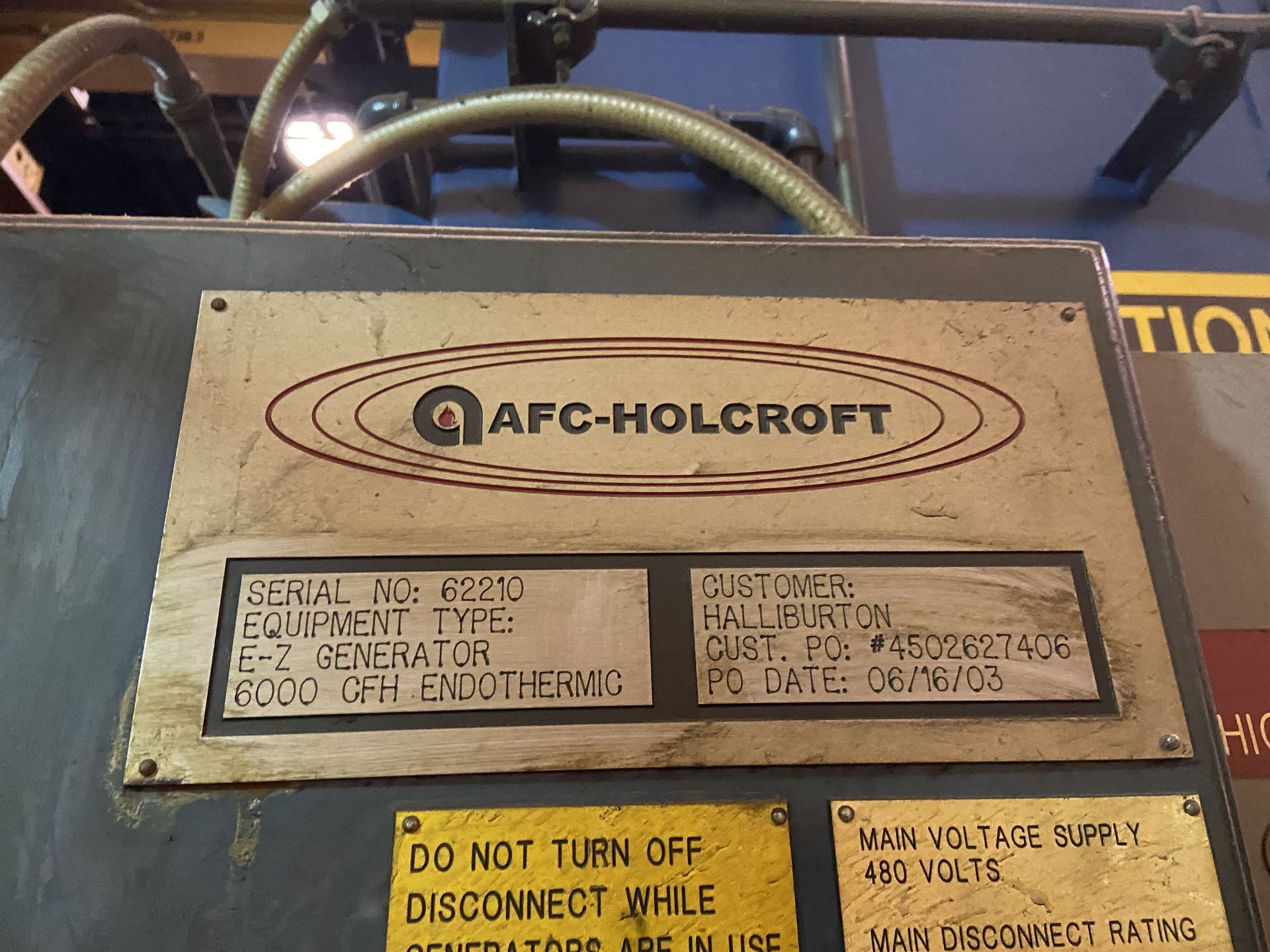 2003 AFC-Holcroft Endo Gas Generator Dual Skid E-Z 6000 CFH Endothermic Atmospheric Generator with - Image 9 of 10