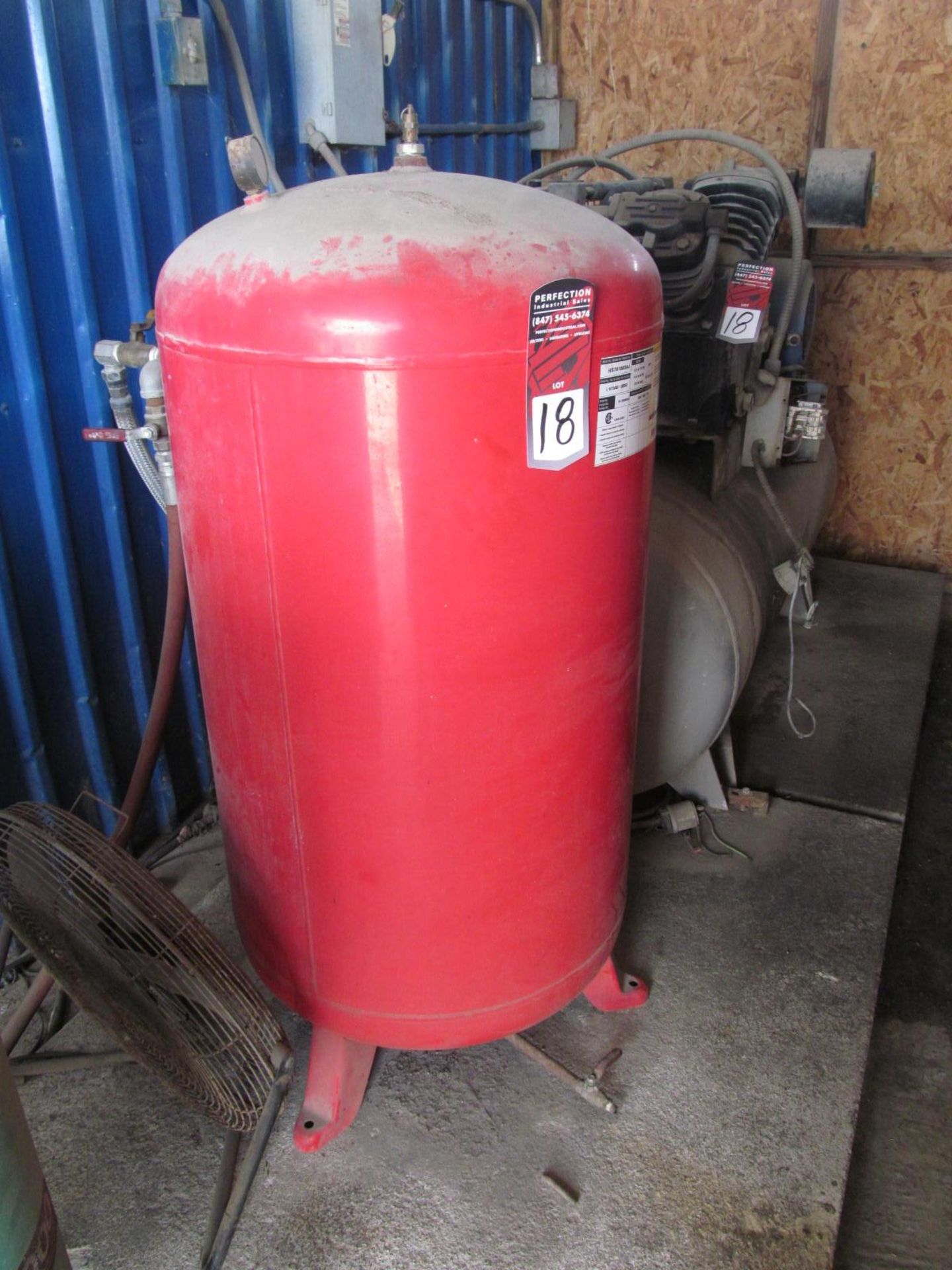 10 HP Ingersoll Rand #TS-30 2-Stage Air Compressor, 220 Volt w/ 80 Gallon Tank - Image 2 of 2