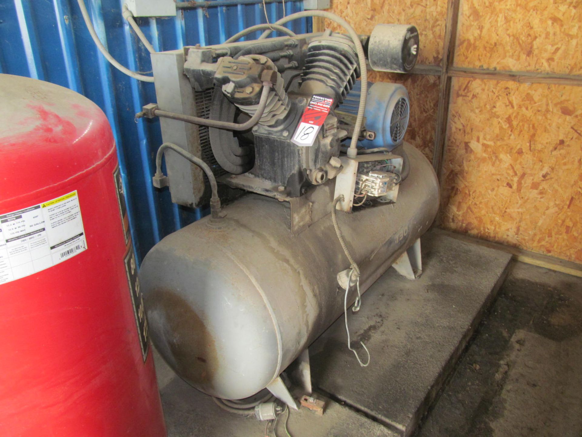 10 HP Ingersoll Rand #TS-30 2-Stage Air Compressor, 220 Volt w/ 80 Gallon Tank